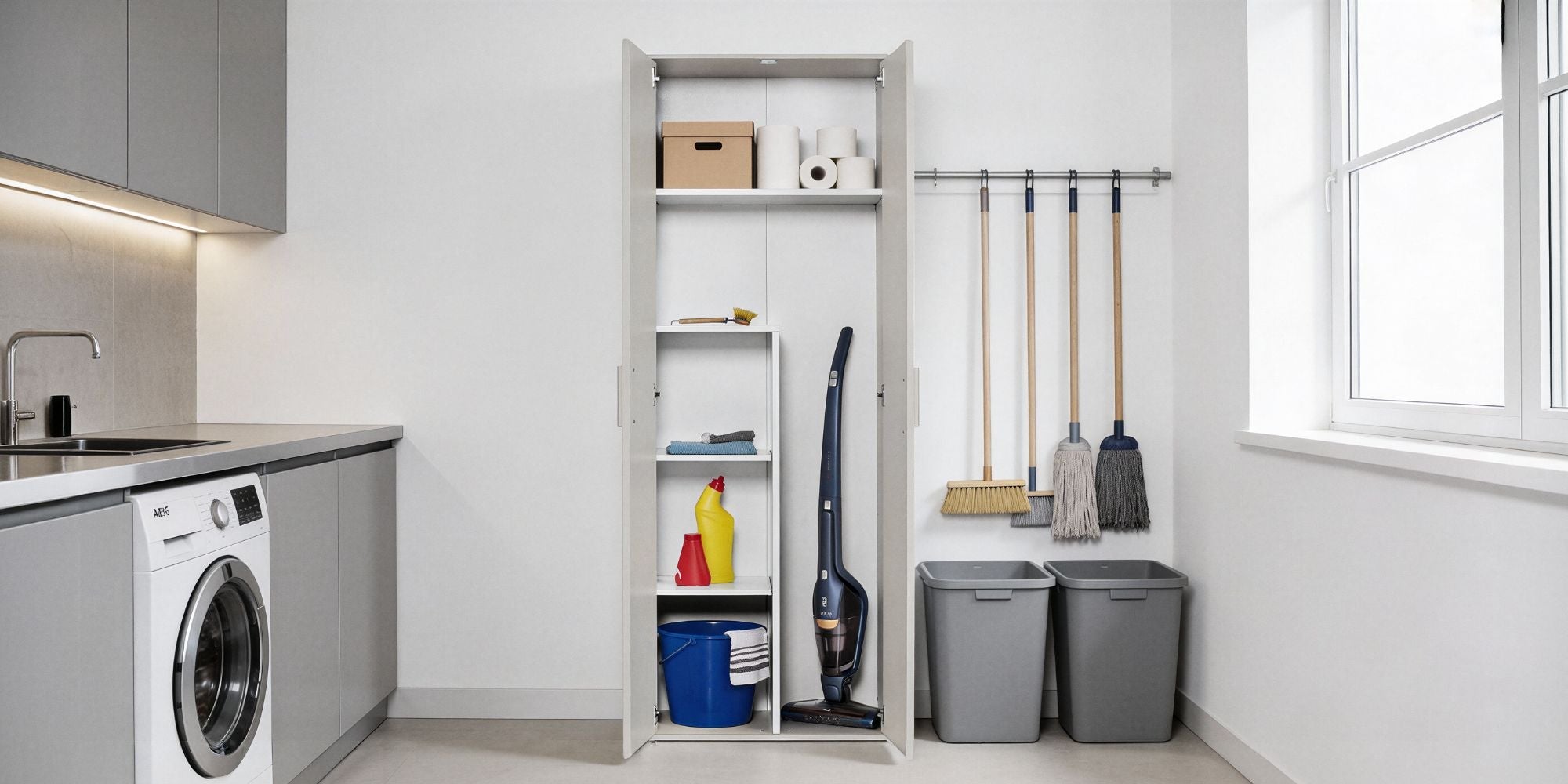 Endlich Ordnung: Den perfekten Besenschrank finden und clever einrichten