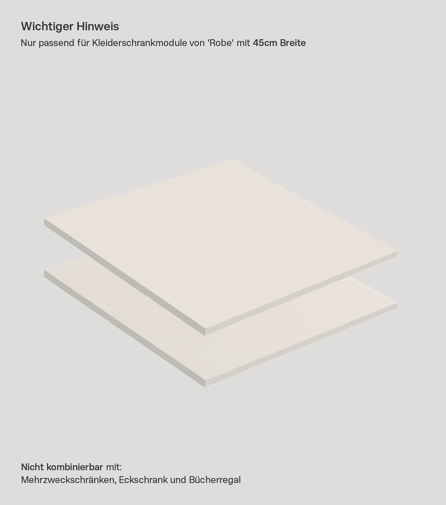 Einlegeböden 'Die Einleger' Regalböden für Kleiderschrank 'Robe'#sku_EB5.2_47-ksg