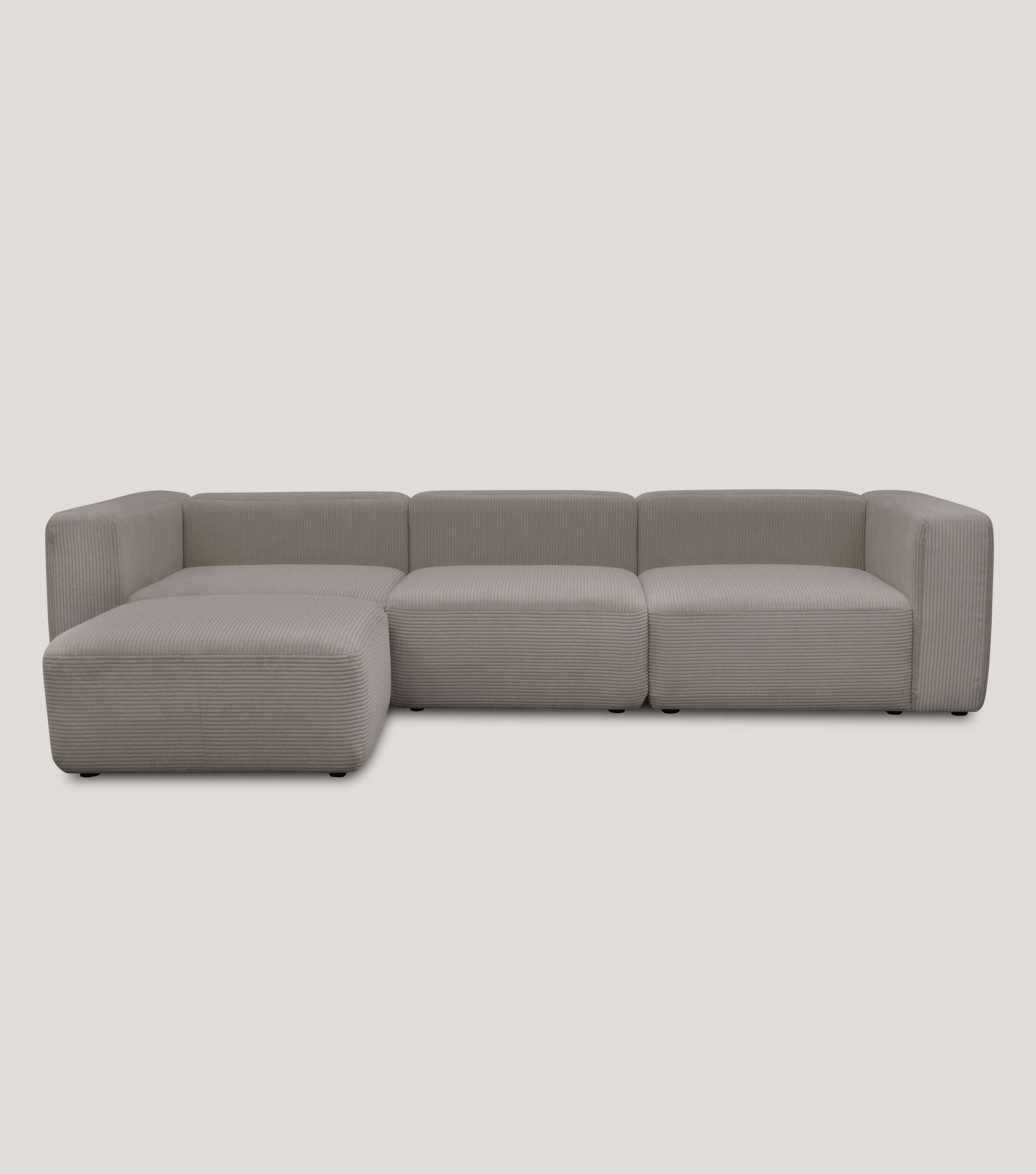 4-Sitzer Sofa mit Hocker 'Cubo' Sofa mit Hocker Bigsofa 4-Sitzer Cord Sofa 'Cubo'
