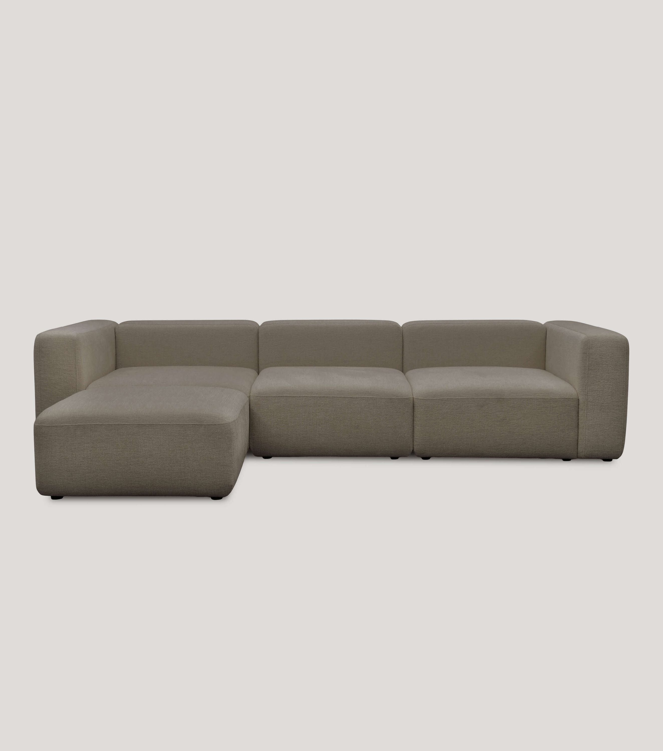 4-Sitzer Sofa mit Hocker 'Cubo' Sofa mit Hocker Bigsofa 4-Sitzer Cord Sofa 'Cubo'