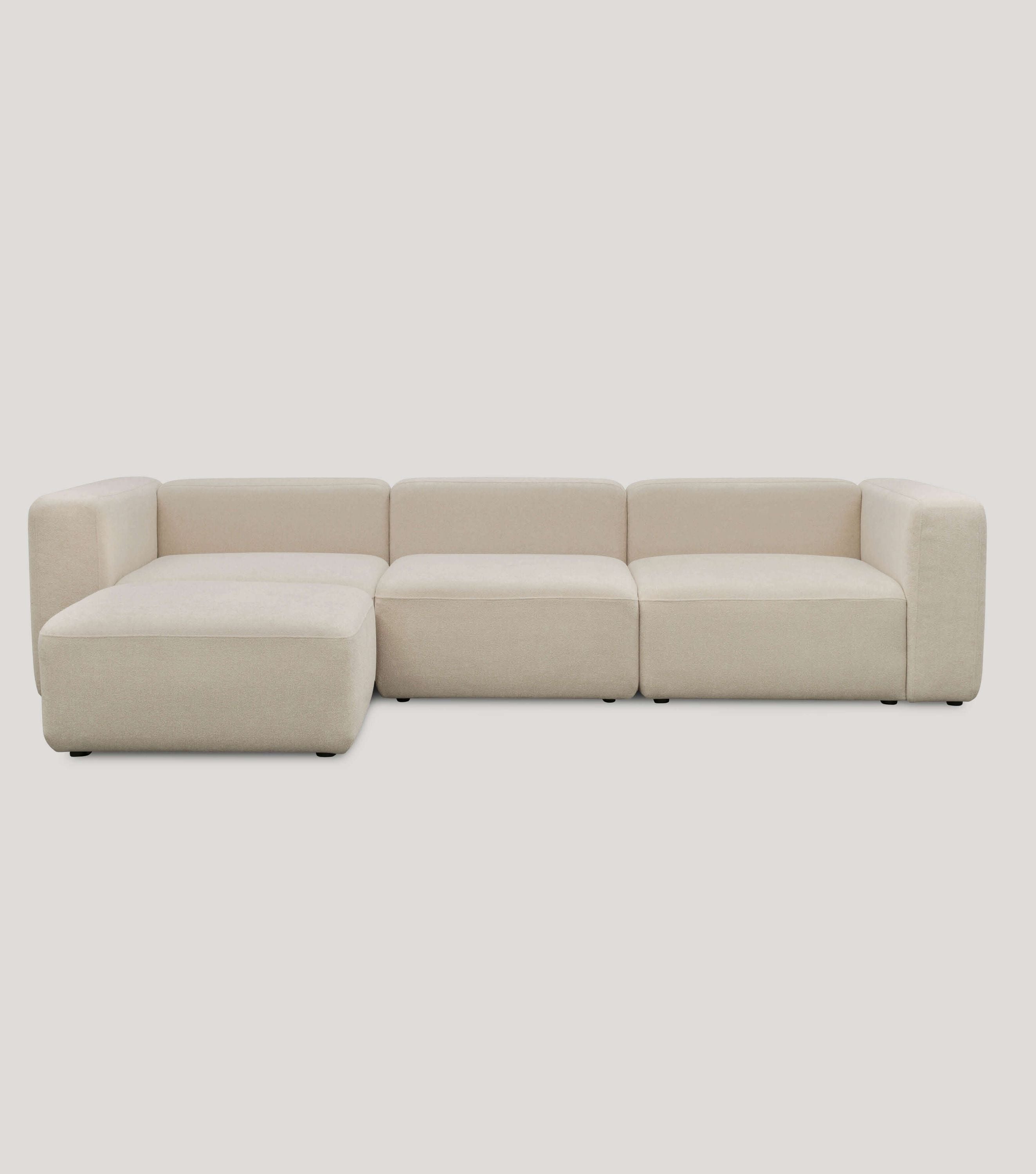 4-Sitzer Sofa mit Hocker 'Cubo' Sofa mit Hocker Bigsofa 4-Sitzer Cord Sofa 'Cubo'