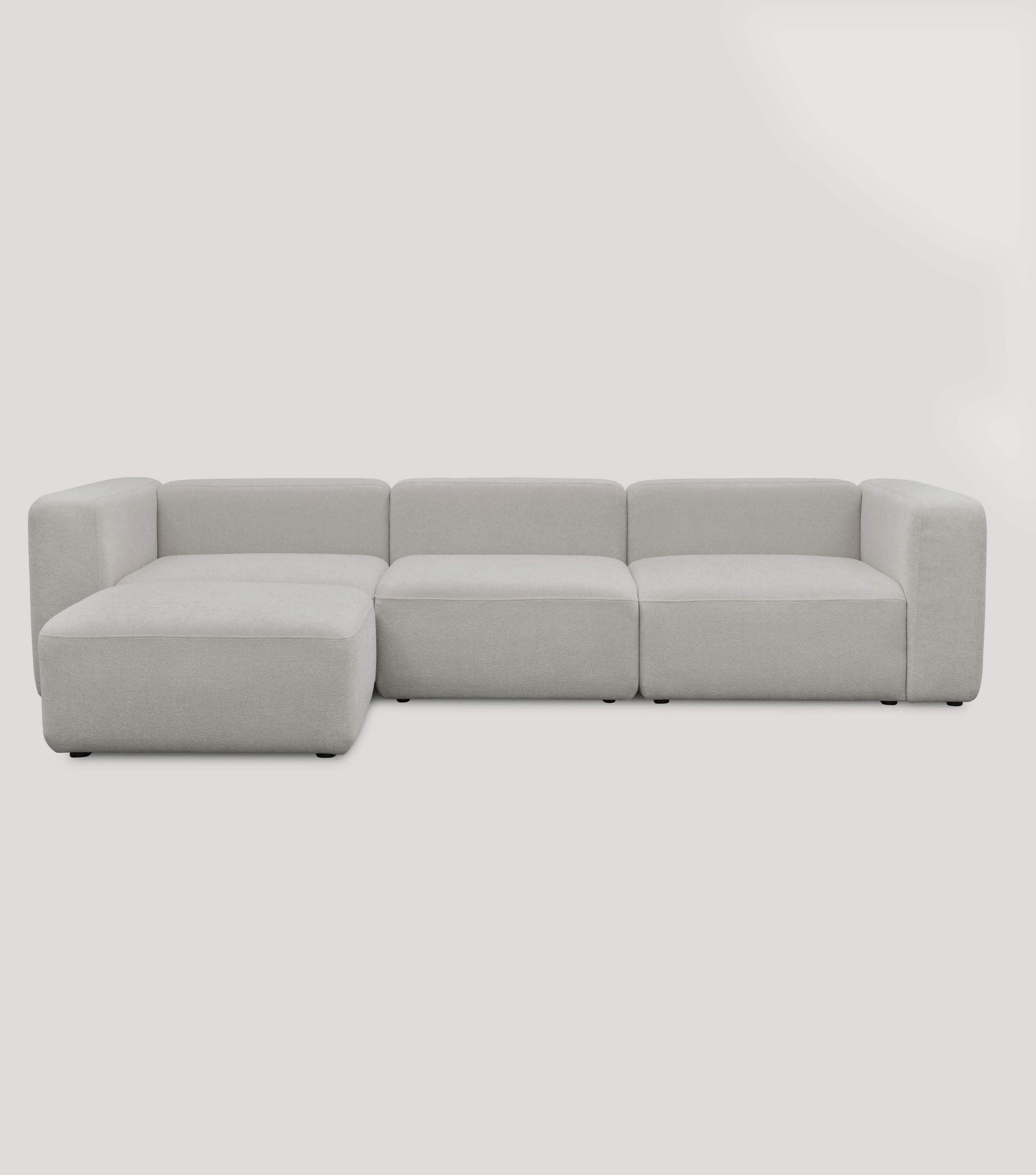 4-Sitzer Sofa mit Hocker 'Cubo' Sofa mit Hocker Bigsofa 4-Sitzer Cord Sofa 'Cubo'
