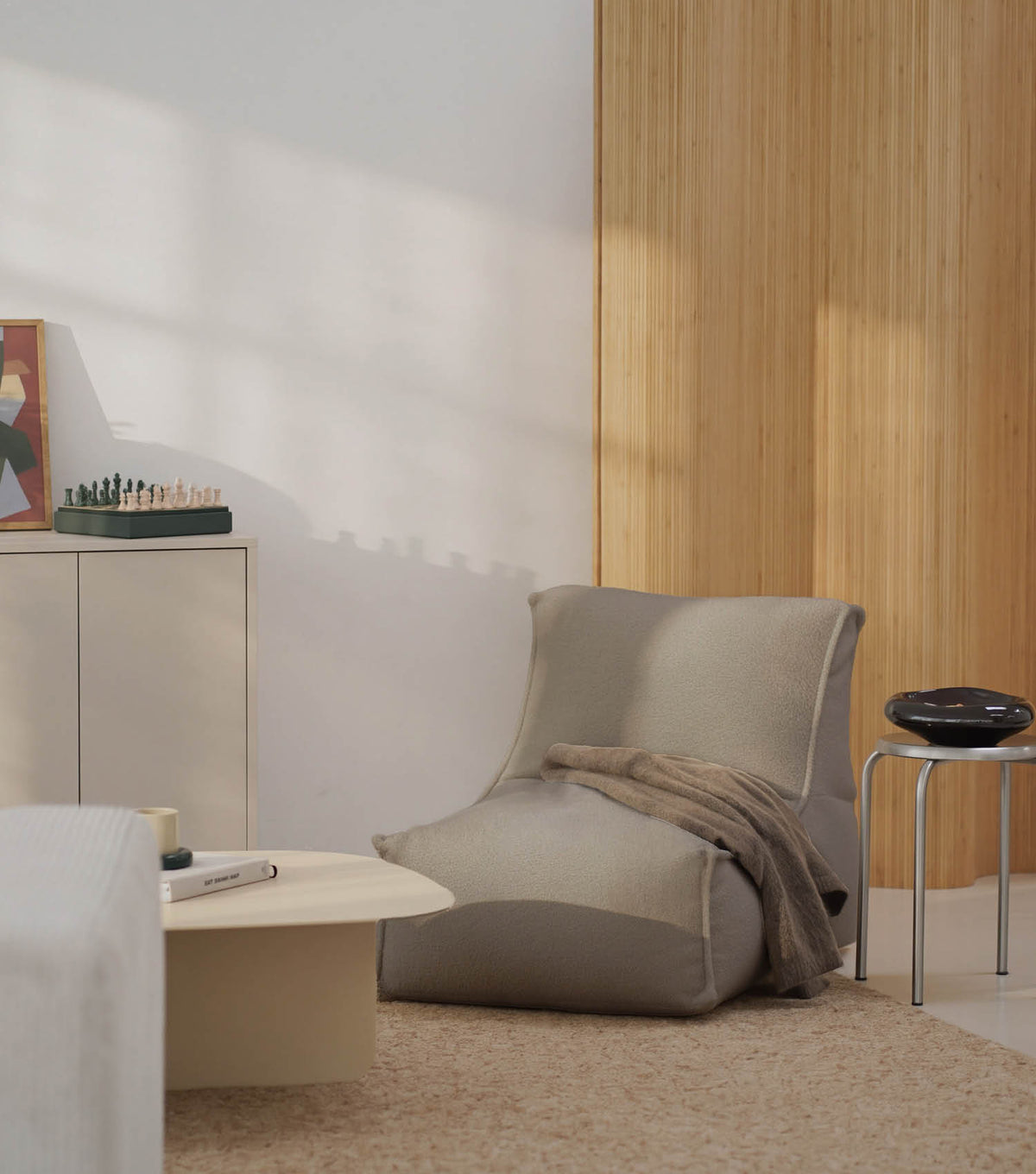 mokebo® 'Doze' Bouclé Sitzsack Bean Bag Relaxsessel Lesesessel