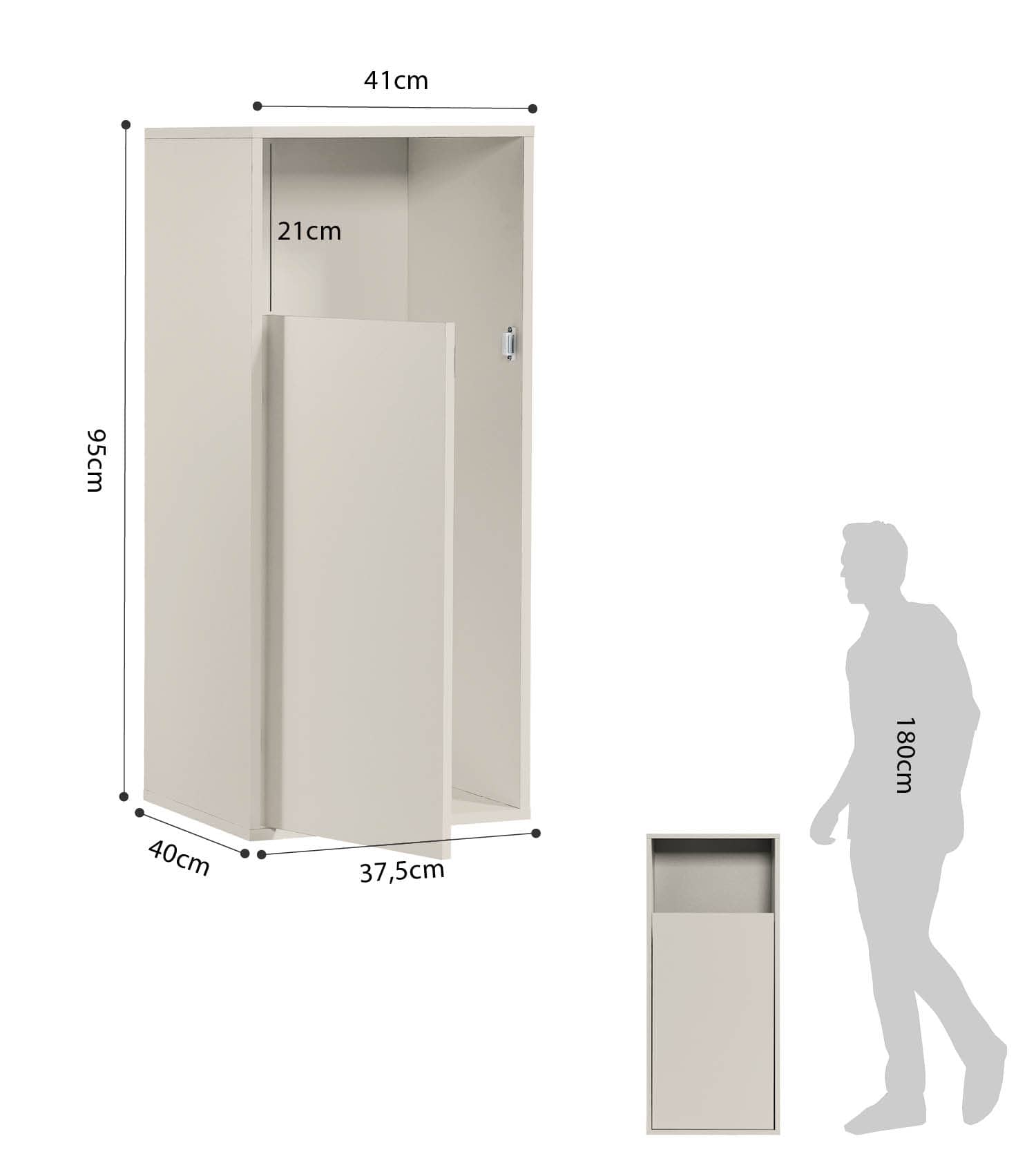 Wäscheschrank Wäschesammler Wäschekorb Holz Wäschetrenner Wäschebox