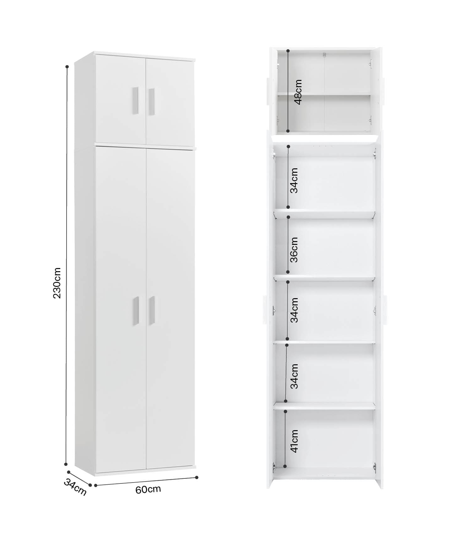 Mehrzweckschrank Hochschrank Schuhschrank Allzweckschrank Flurschrank
