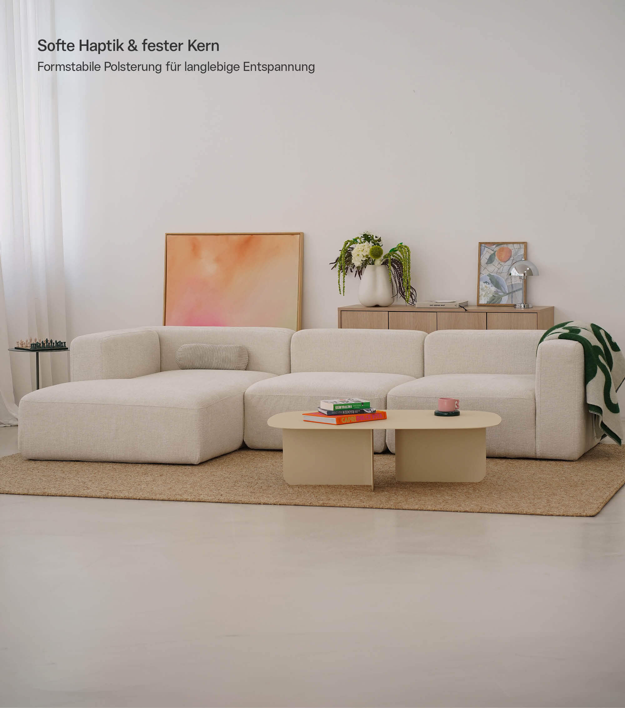 Ecksofa 4-Sitzer 'Cubo' (großes L) Ecksofa Cord Eckcouch Bigsofa 4-Sitzer Sofa 'Cubo'