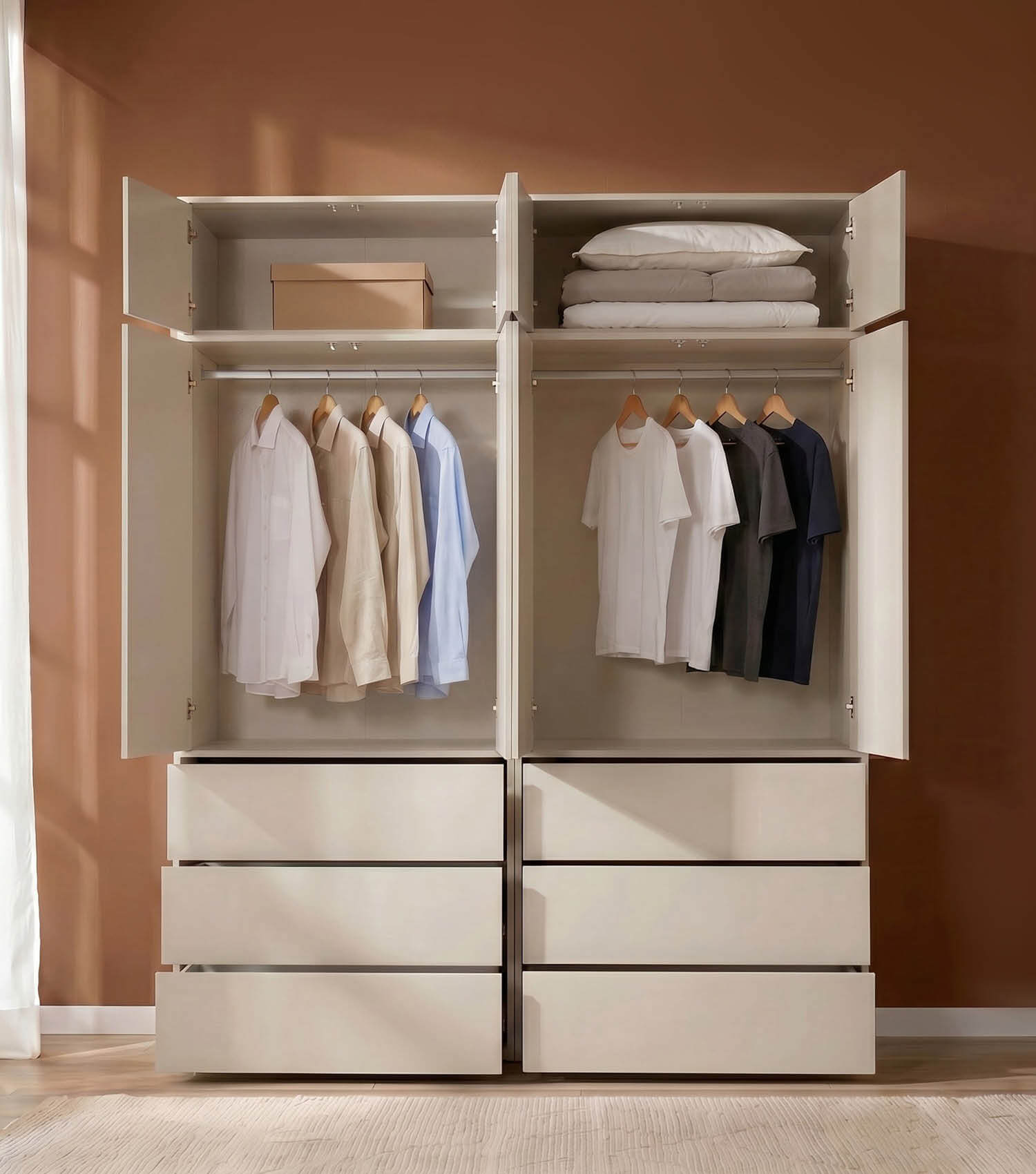 Kleiderschrank 'Robe' Schlafzimmerschrank Garderobe Flurschrank