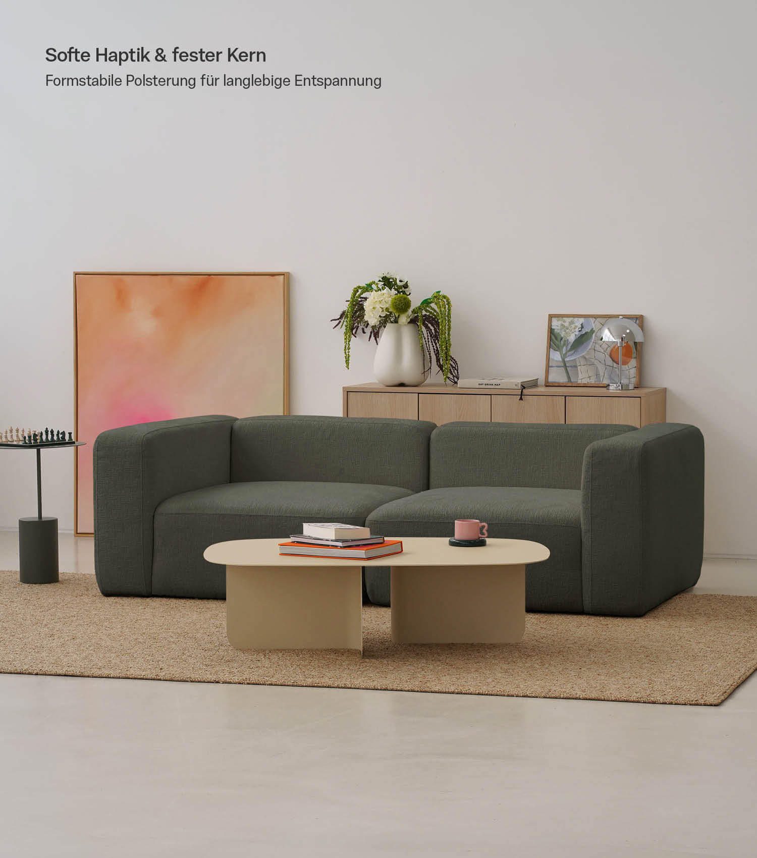 3-Sitzer Sofa 'Cubo' Sofa Cord Sofa Modulsofa Couch 3-Sitzer 'Cubo'