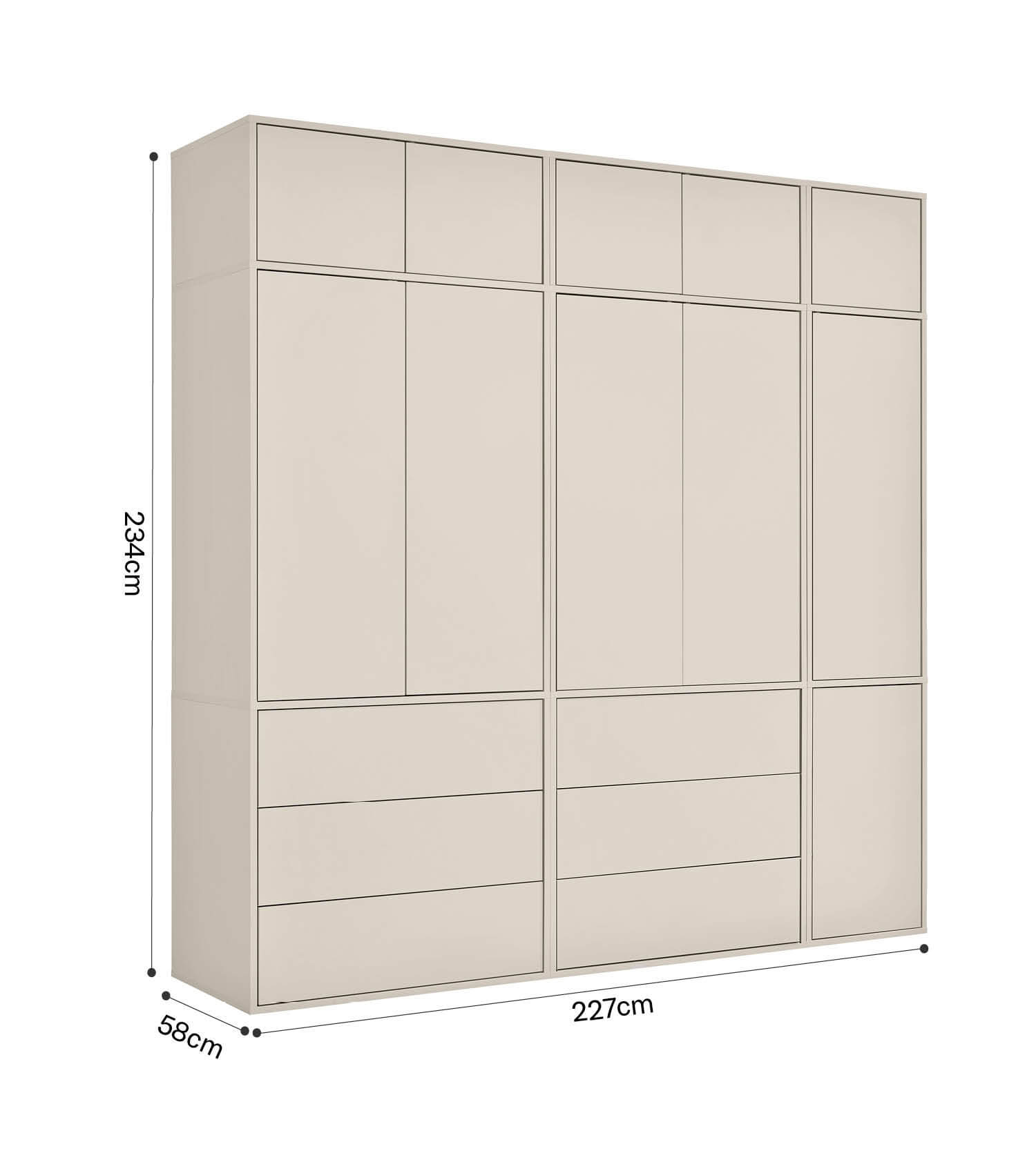 Kleiderschrank 'Robe' Schlafzimmerschrank Garderobe Flurschrank