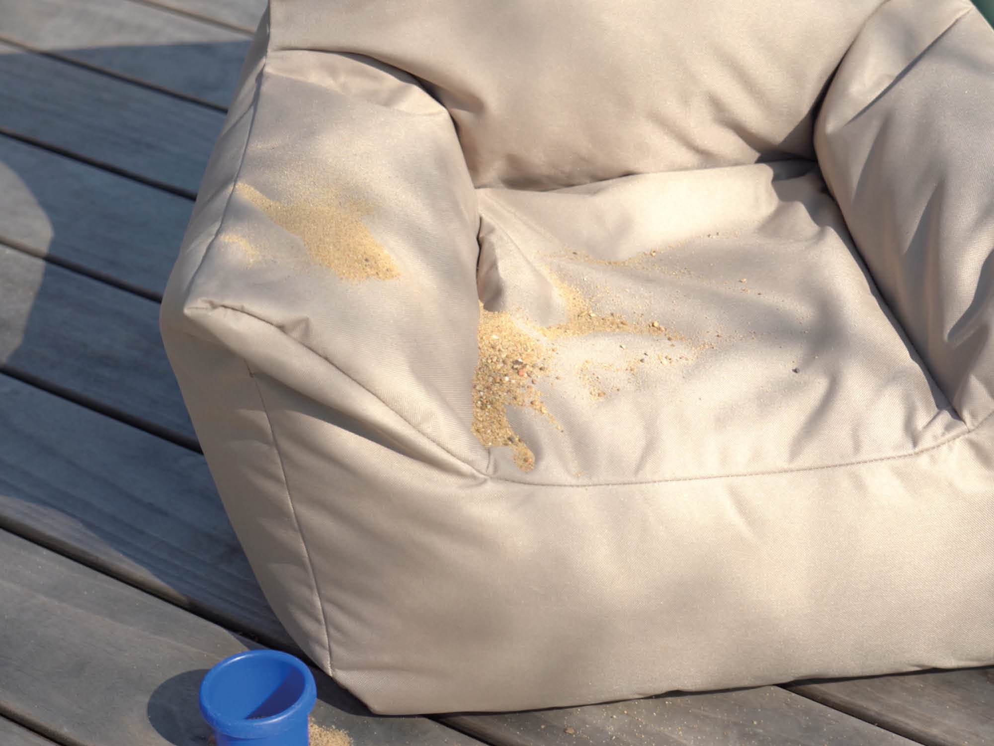 Outdoor Kinder Sitzsack wetterfest 'Der Gartenzwerg' in khaki