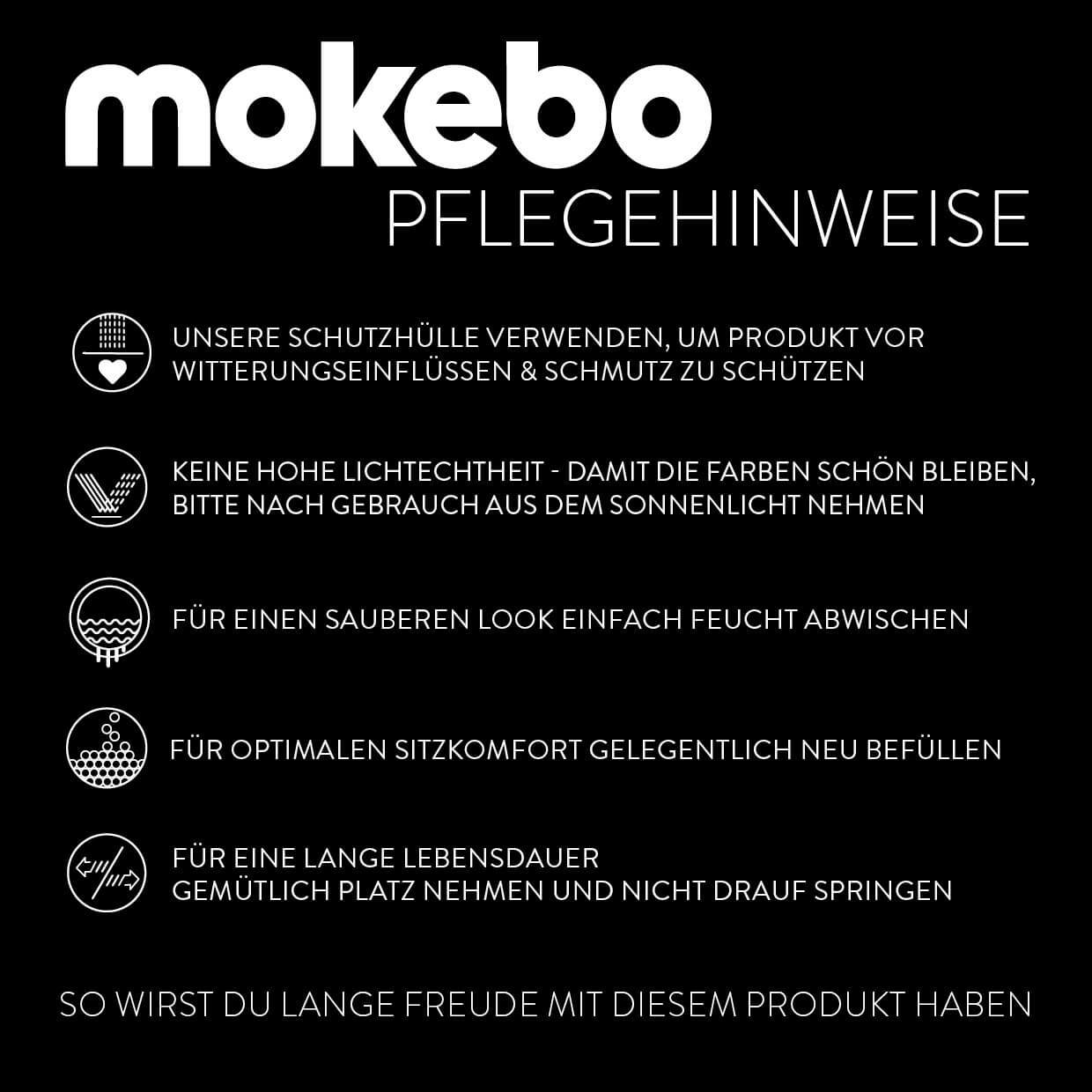 Outdoor Pouf Hocker Sitzkissen Bodenkissen 'Der Ruhepouf' Fußhocker rund