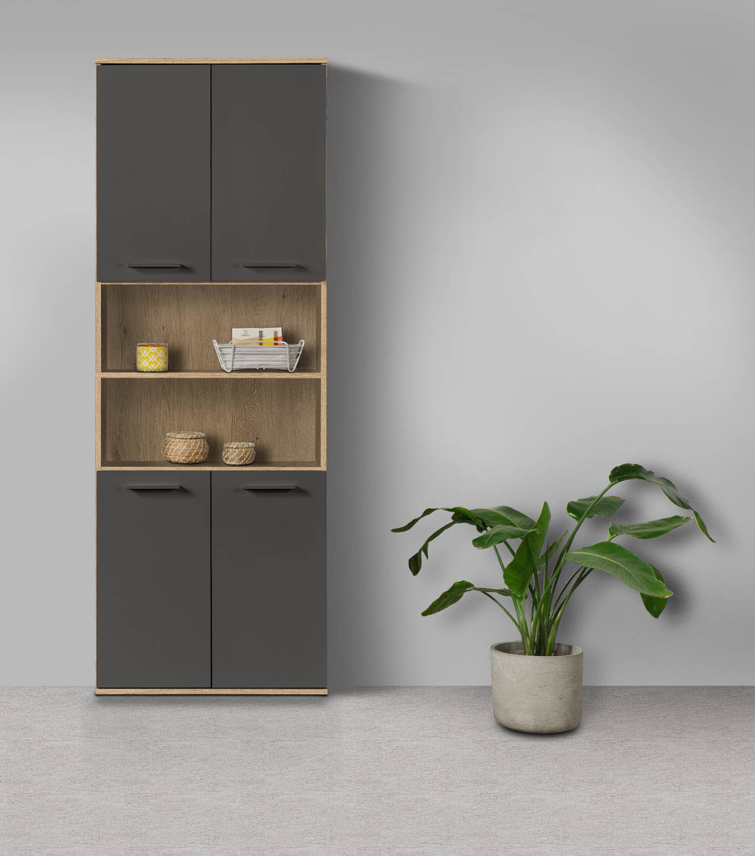 Bad-Hochschrank Badezimmerschrank Badschrank Badezimmerregal Schrank