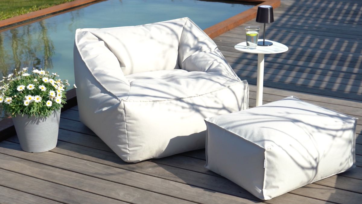 Outdoorsitzsack 'Der Sunnyboy' in Hellgrau