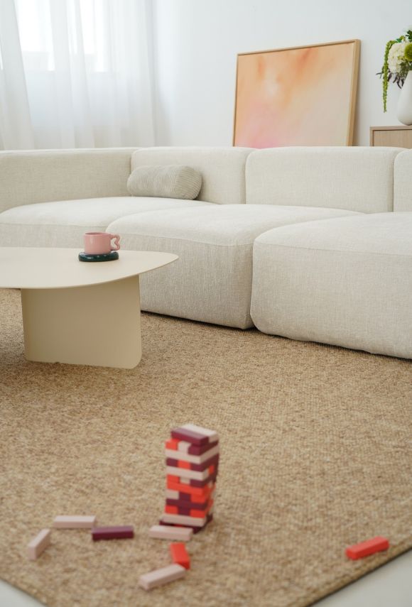 Nahaufnahme eines Indoor Teppichs in Sisaloptik