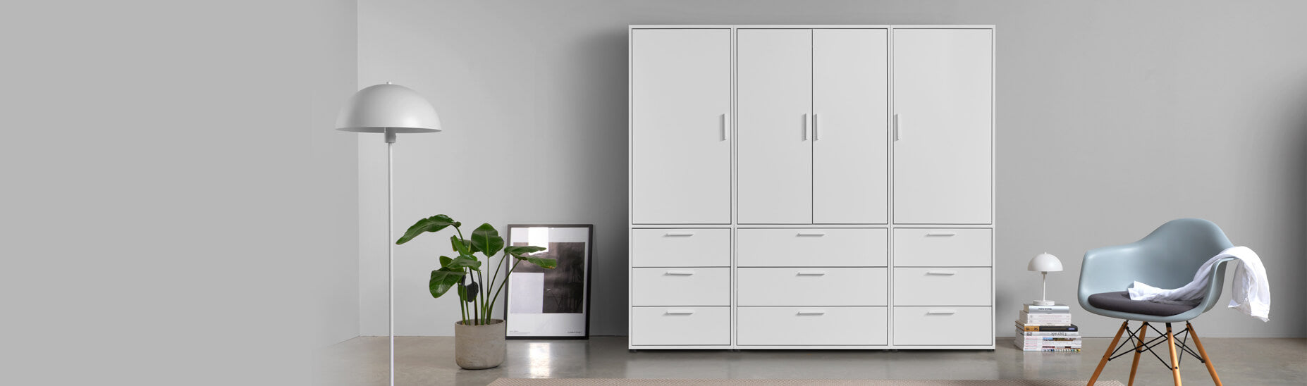 Modulares Kleiderschranksystem von mokebo