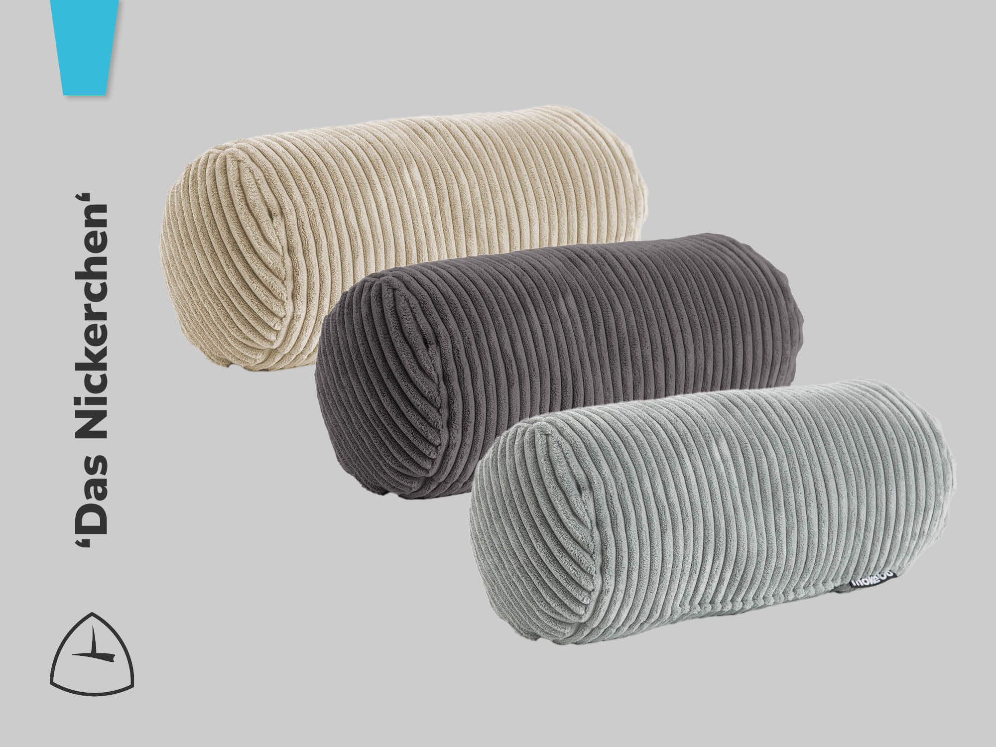 Nackenrolle aus weichem Cordstoff online bei mokebo shoppen