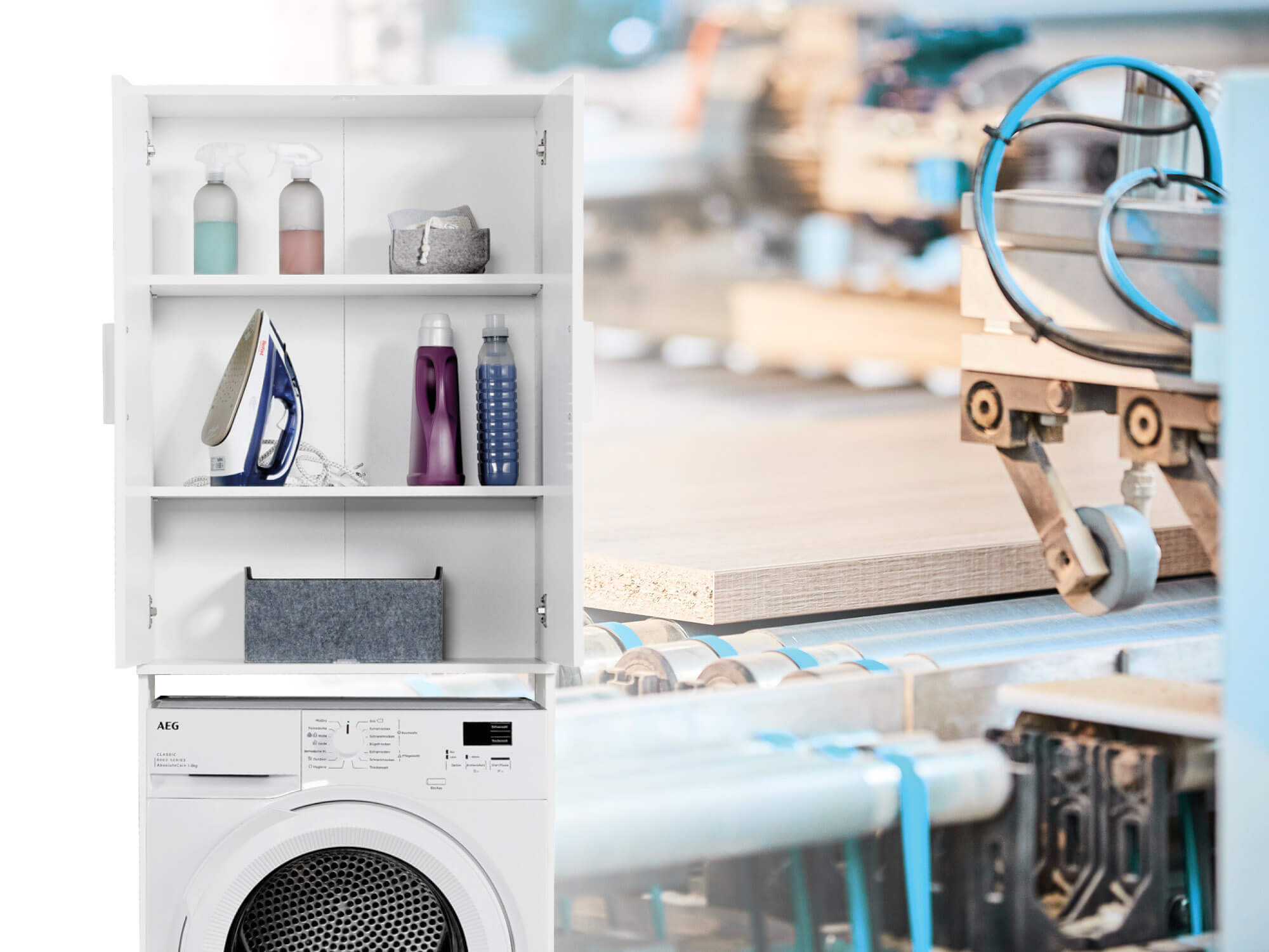 Waschmaschinenregal aus deutscher Herstellung