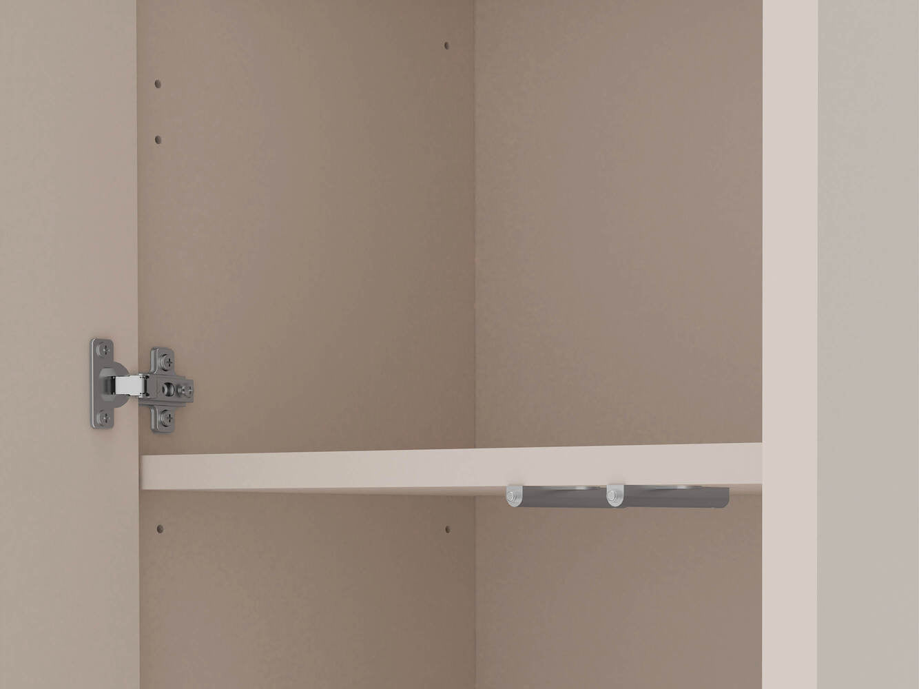 Kleiderschrank mit Push-to-open in Kaschmir Greige