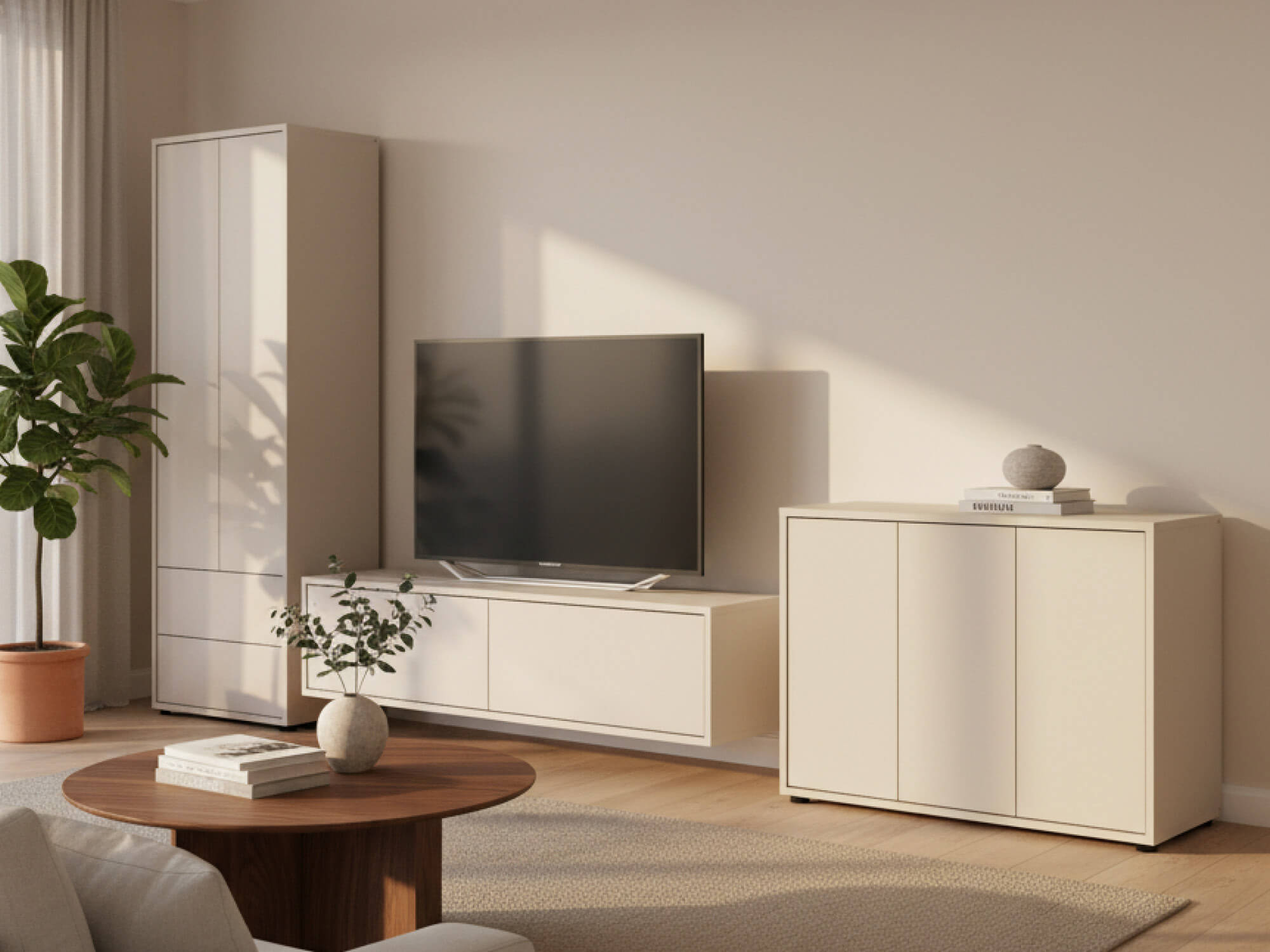 Wohnzimmermöbel Set in Greige