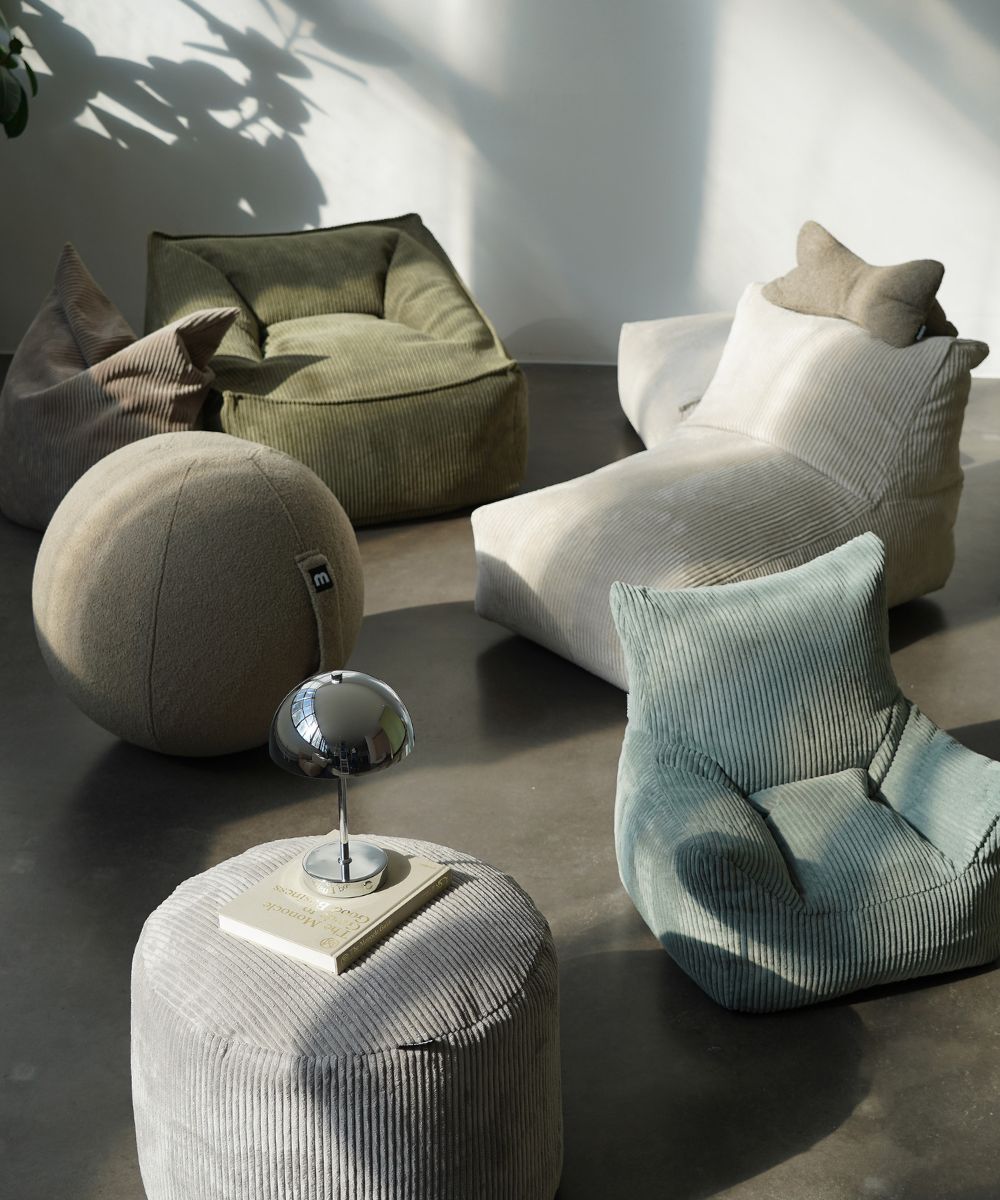 Indoor Sitzsäcke aus Cord für Kids und Erwachsene