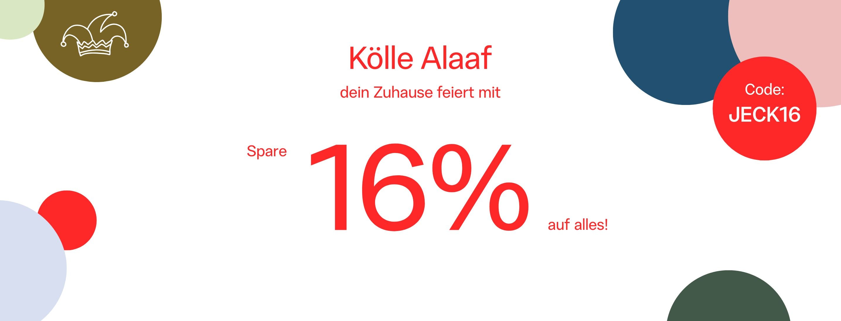 16% sparen mit dem Code JECK16