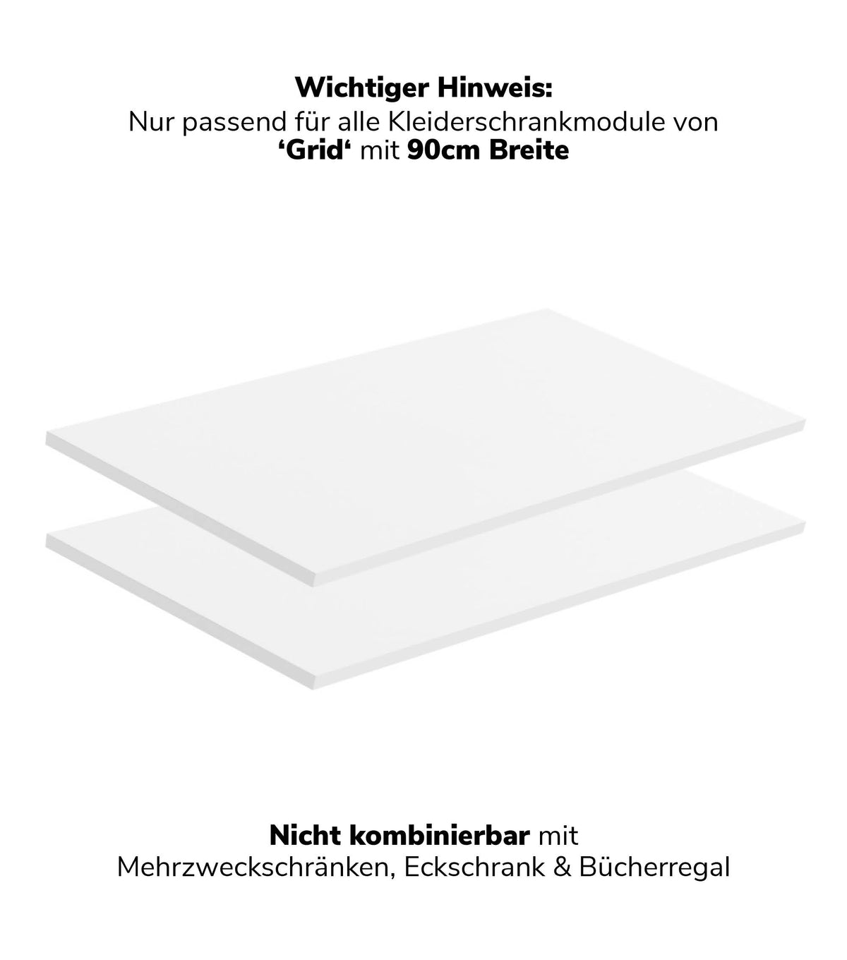 Kleiderschrank-Einlegeböden 'Die Ableger ' für 90cm Breite
