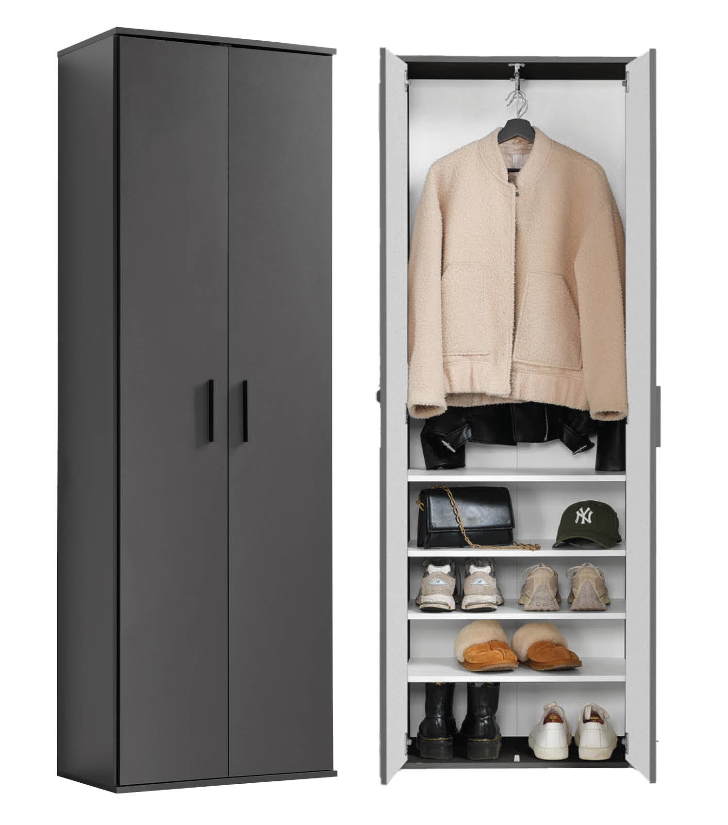 Garderobenschrank Schuhschrank Allzweckschrank Flurschrank Kleiderschrank Flur Möbel