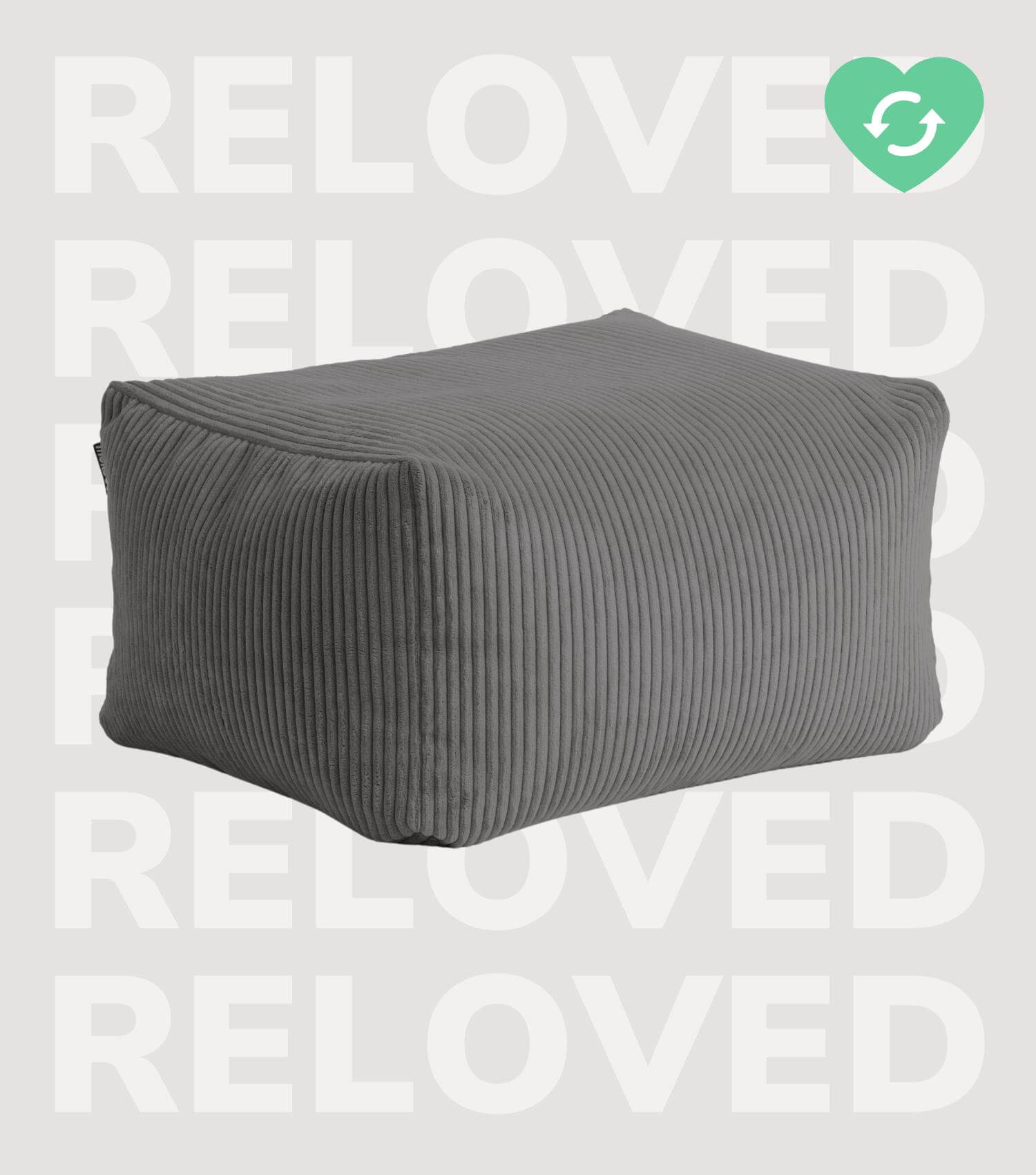 Indoor Pouf Hocker Sitzkissen Bodenkissen 'Der Ruhestifter' Fußhocker eckig