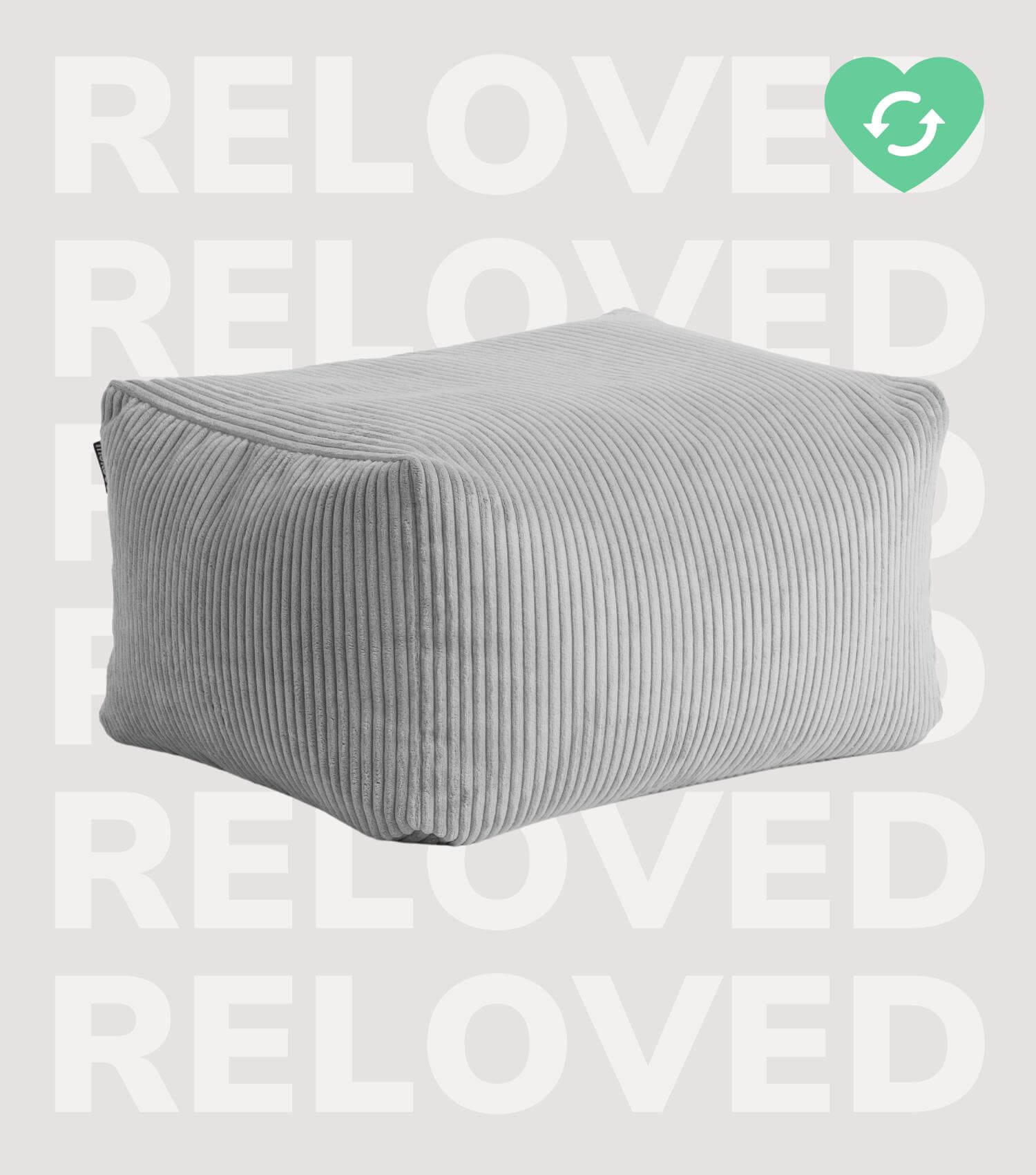 Indoor Pouf Hocker Sitzkissen Bodenkissen 'Der Ruhestifter' Fußhocker eckig