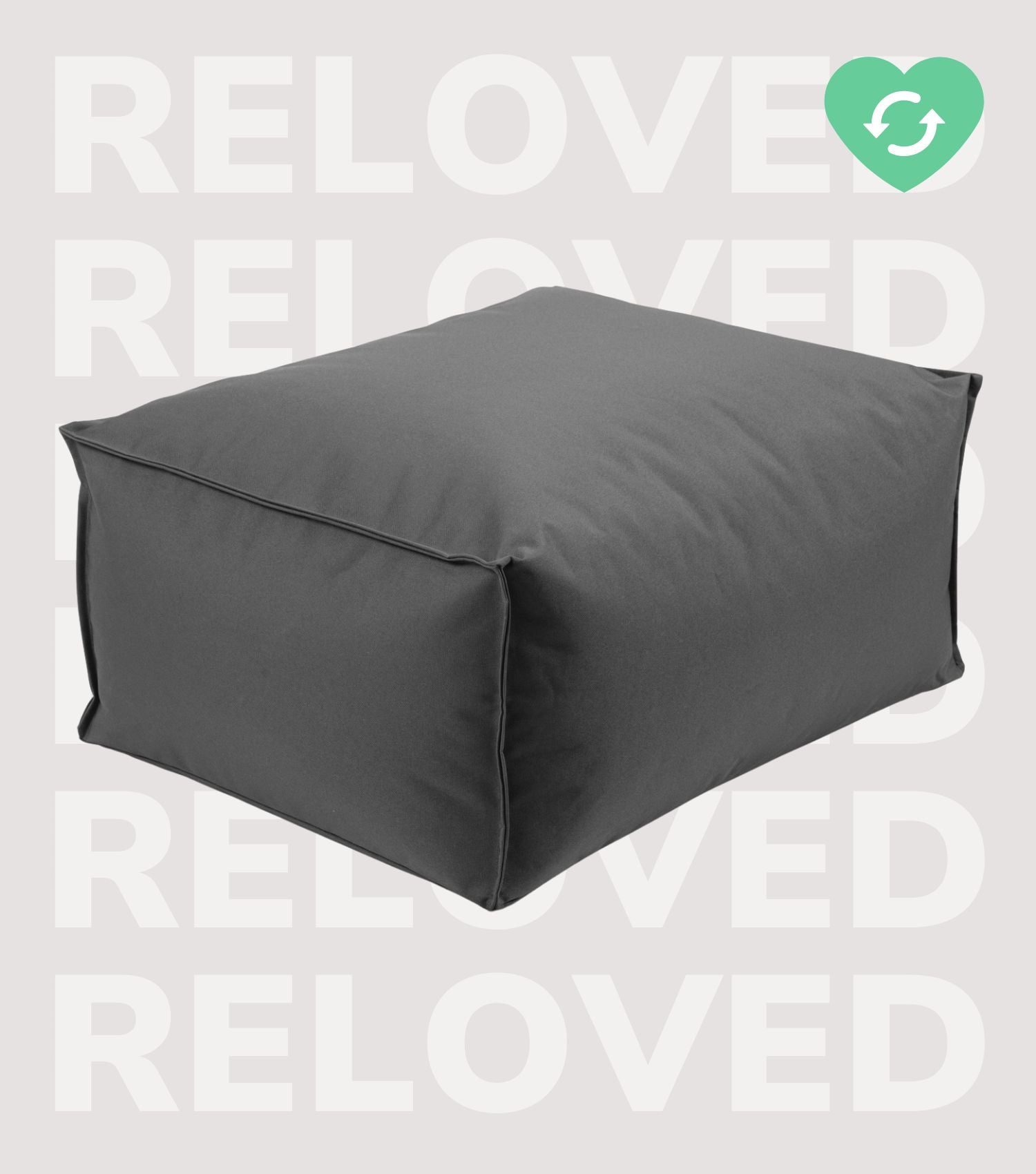 Outdoor Pouf Hocker Sitzkissen Bodenkissen 'Der Ruhepouf' Fußhocker eckig