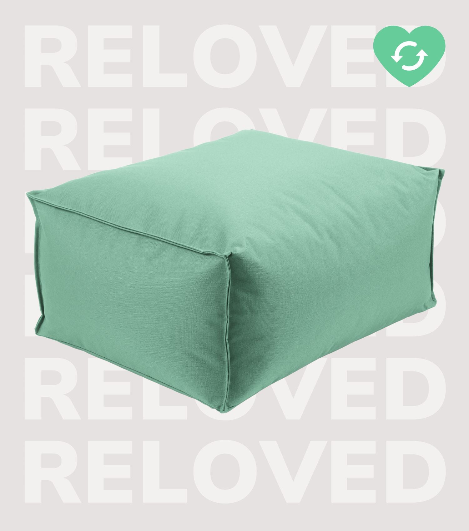 Outdoor Pouf Hocker Sitzkissen Bodenkissen 'Der Ruhepouf' Fußhocker eckig