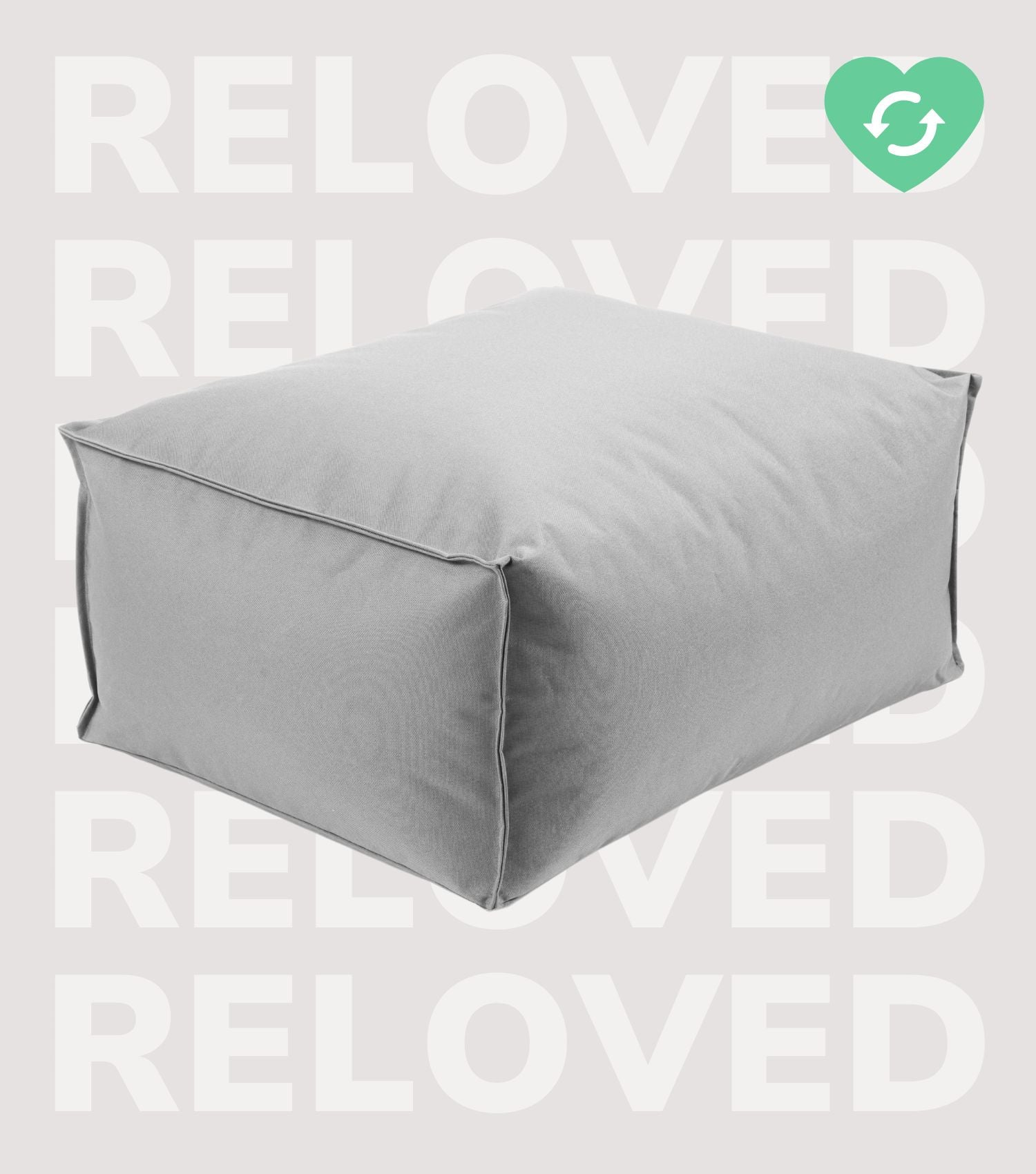 Outdoor Pouf Hocker Sitzkissen Bodenkissen 'Der Ruhepouf' Fußhocker eckig