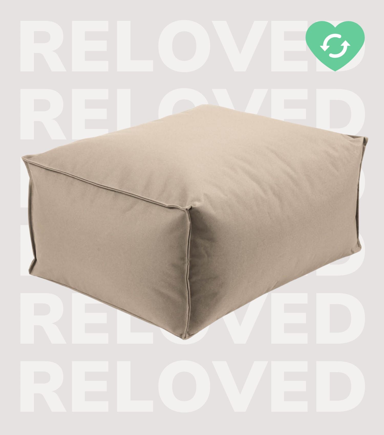 Outdoor Pouf Hocker Sitzkissen Bodenkissen 'Der Ruhepouf' Fußhocker eckig