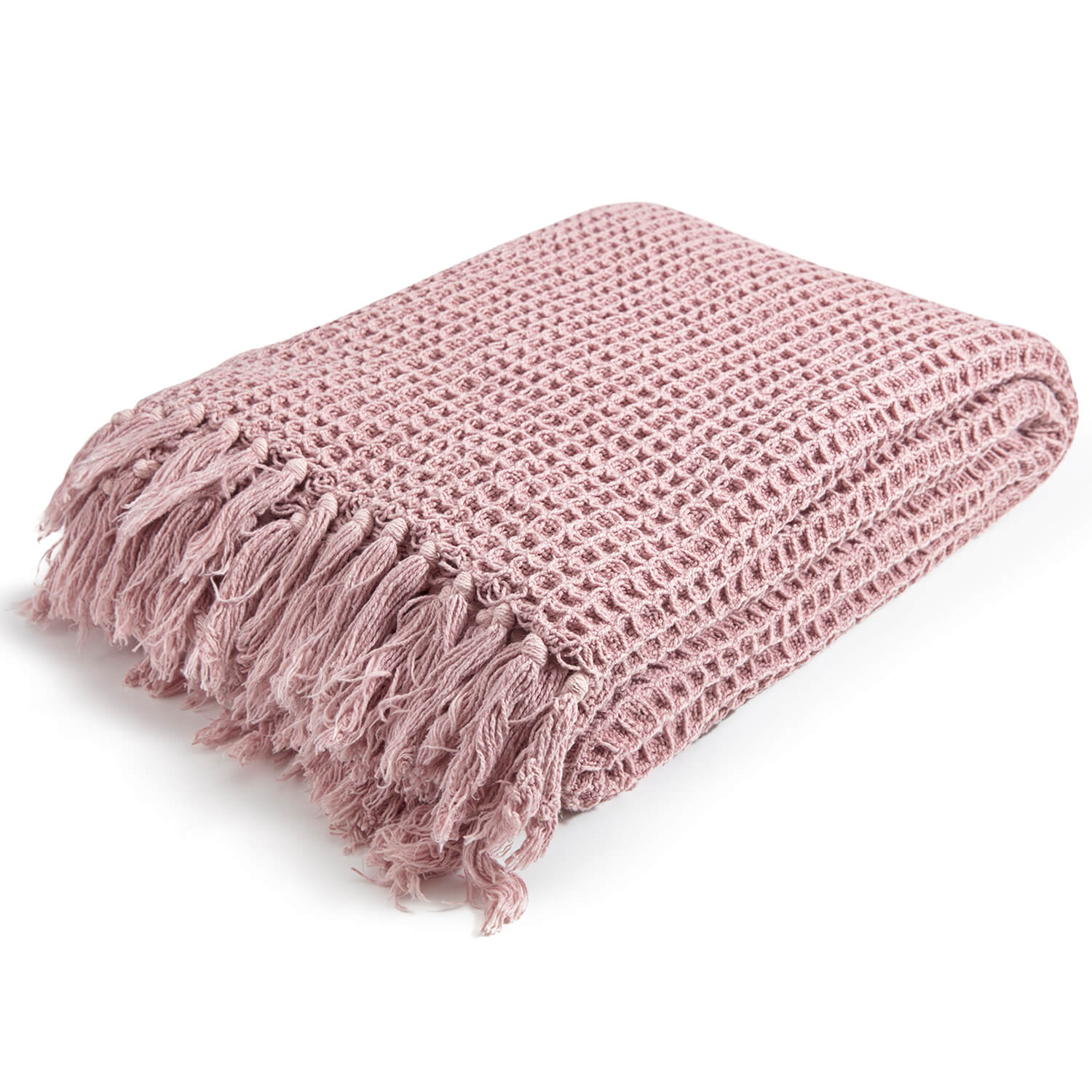 Decke ‘Die Hyggelige’ im Waffelpique Strickdecke & Tagesdecke