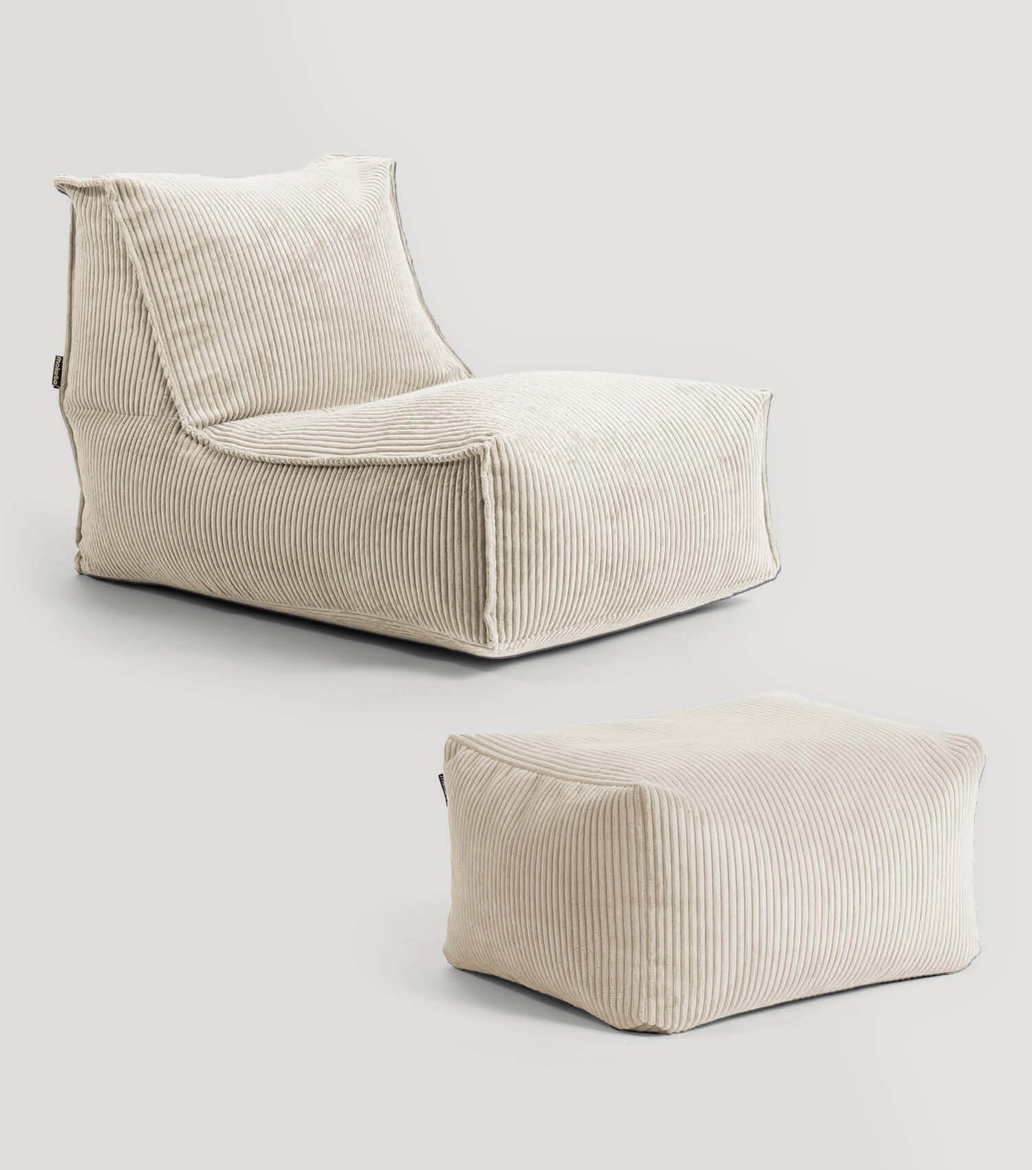 Sitzsack XXL + Pouf für Kinder & Erwachsene mit Füllung 'Der Gelassene'