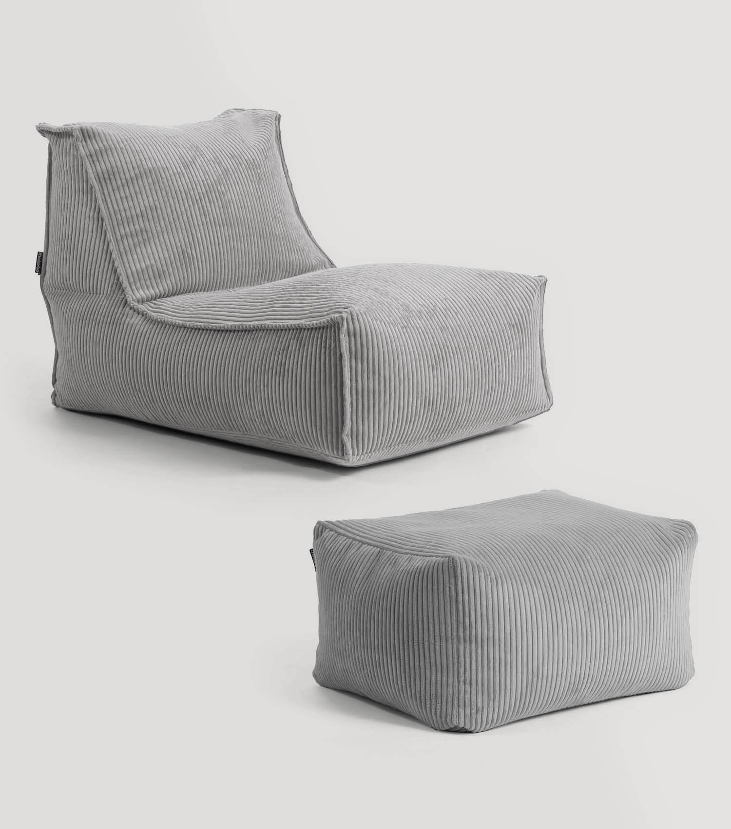 Sitzsack XXL + Pouf für Kinder & Erwachsene mit Füllung 'Der Gelassene'