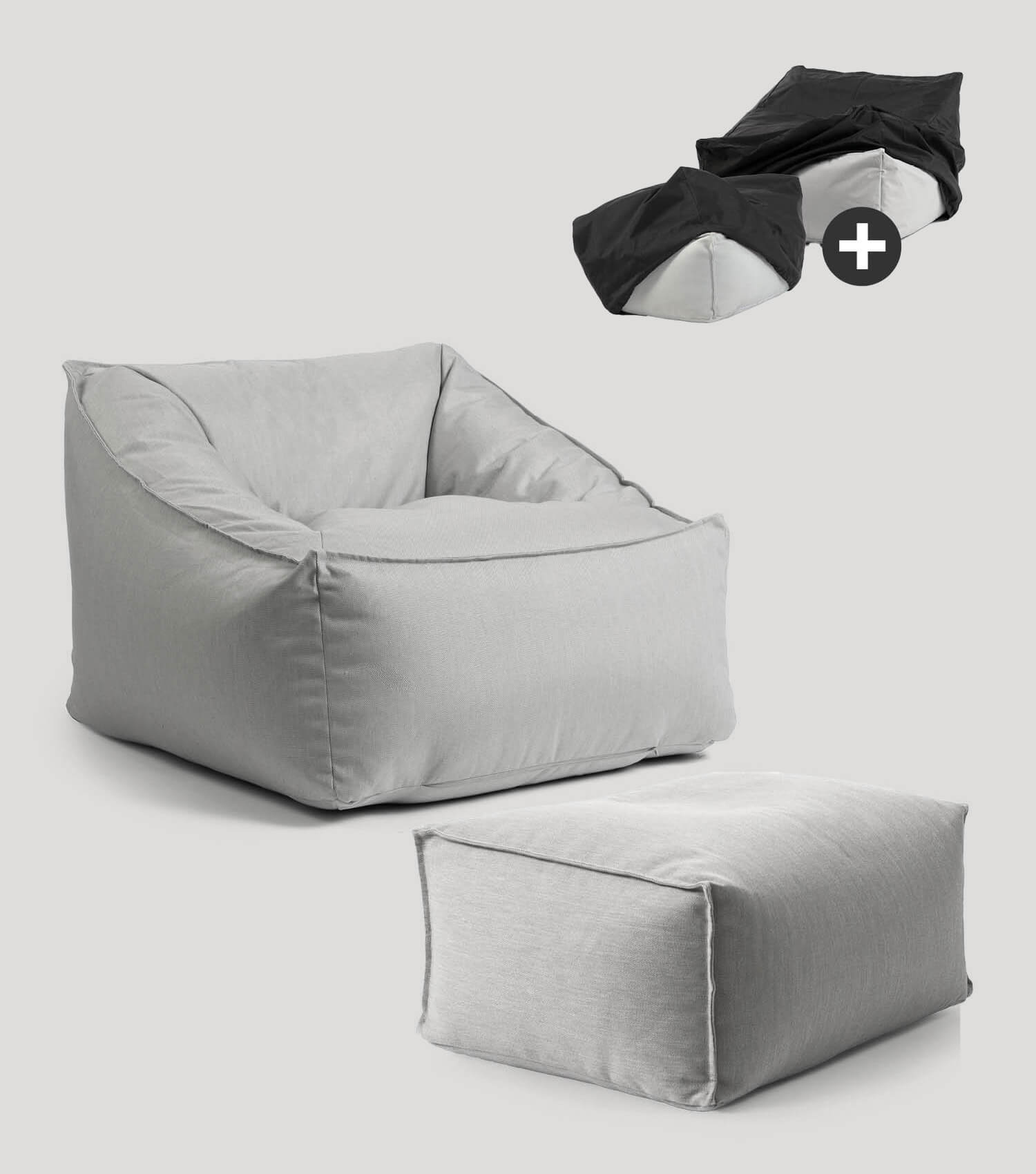 Sitzsack Bodenkissen Relaxliege Bean Bag Liege Sitzbag Sitzkissen#sku_BB8.2Talea-003lgra+SH1
