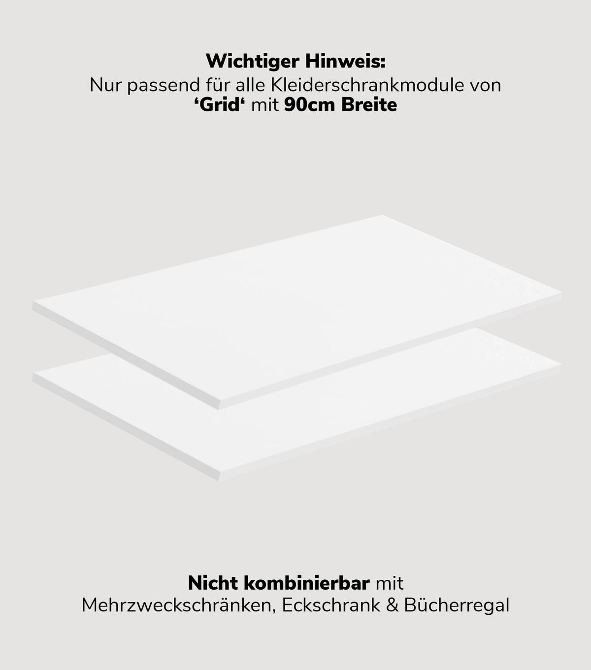 Kleiderschrank-Einlegeböden 'Die Ableger ' für 90cm Breite