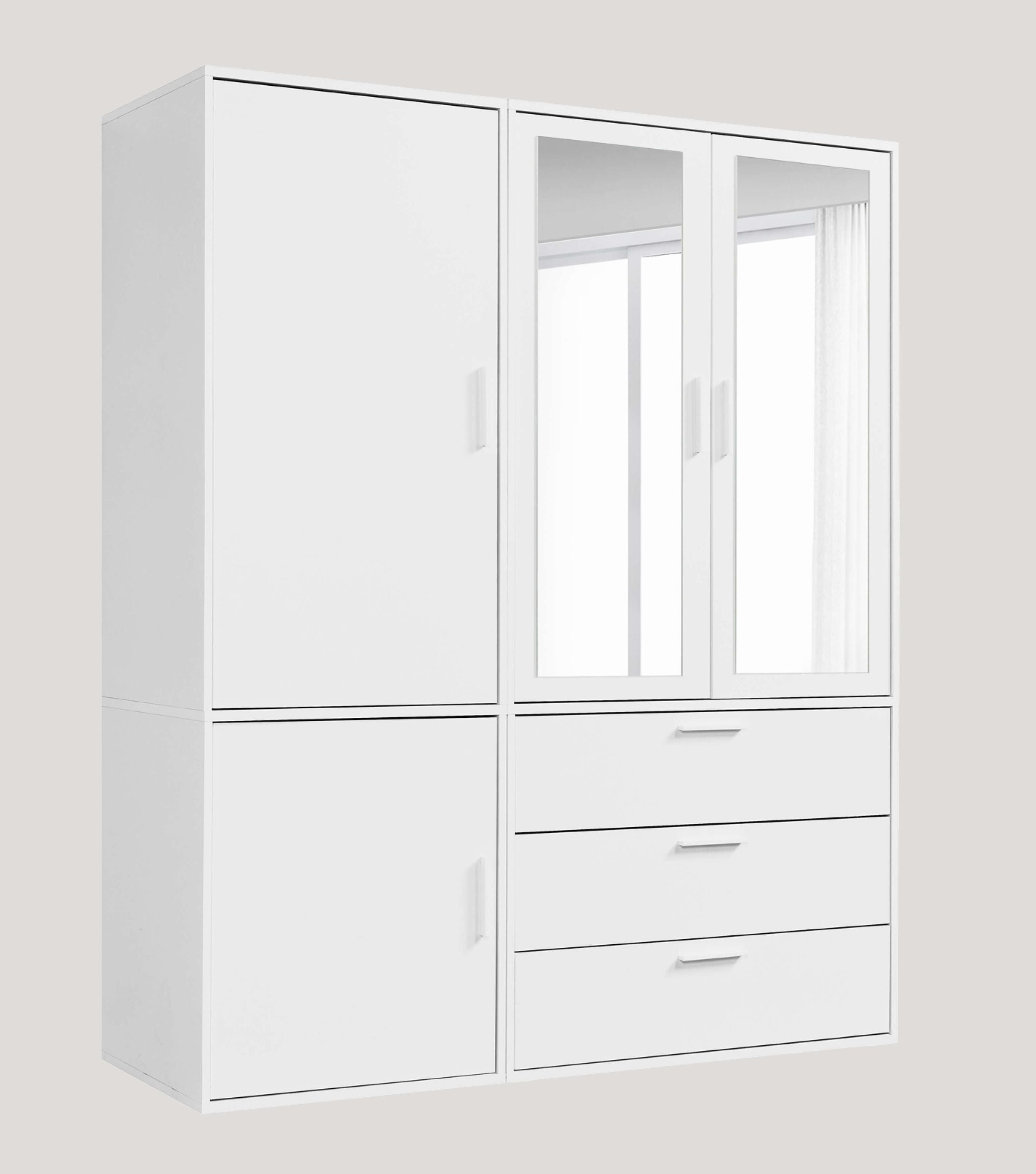 Kleiderschrank Garderobenschrank Schlafzimmerschrank Flurschrank#sku_KS1+M.150_3SK_4T-w
