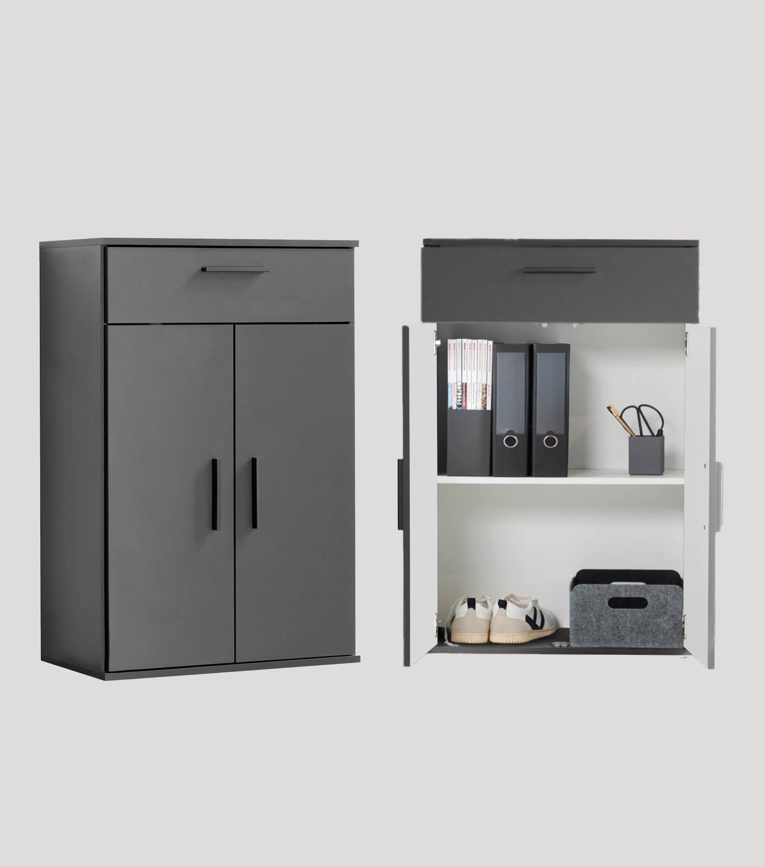 Mehrzweckschrank + Schubladen 'Der Praktische' Aktenschrank Schuhschrank