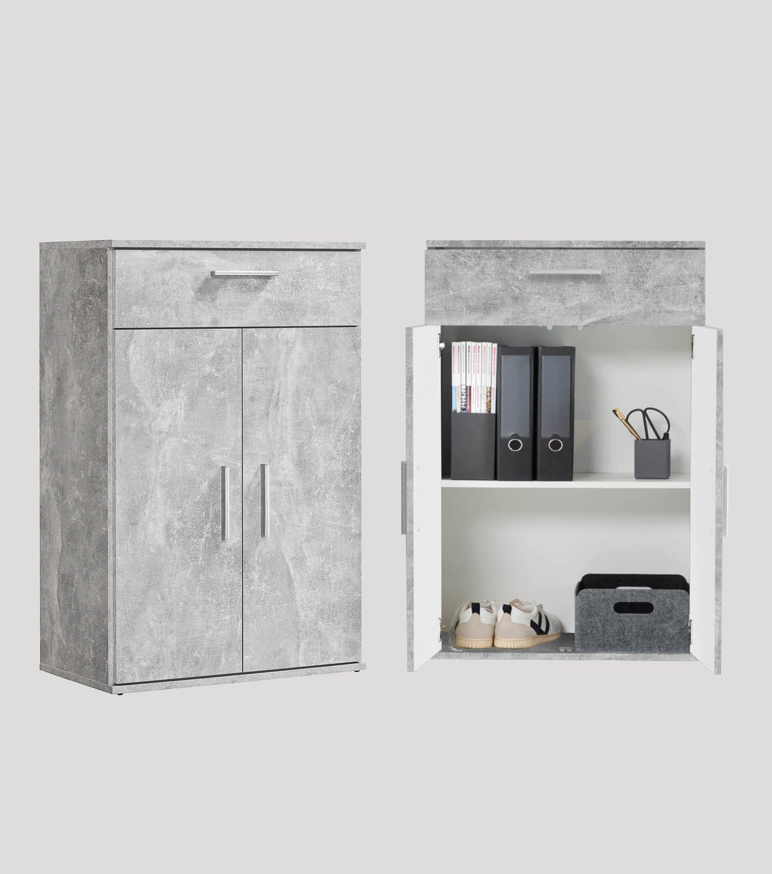 Mehrzweckschrank + Schubladen 'Der Praktische' Aktenschrank Schuhschrank#sku_MS4.2bt-ms