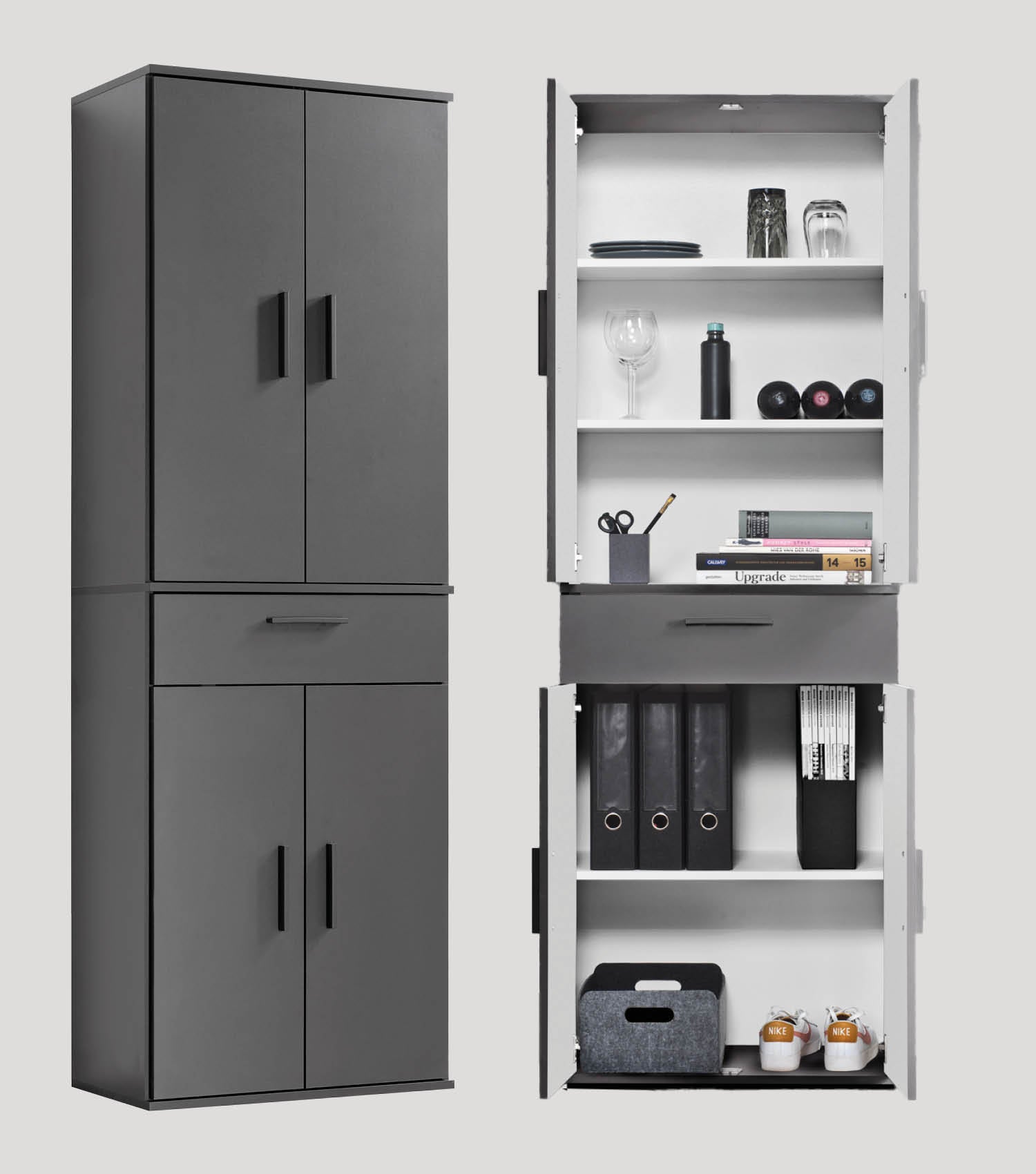 Mehrzweckschrank + Schubladen 'Der Praktische' Aktenschrank Schuhschrank