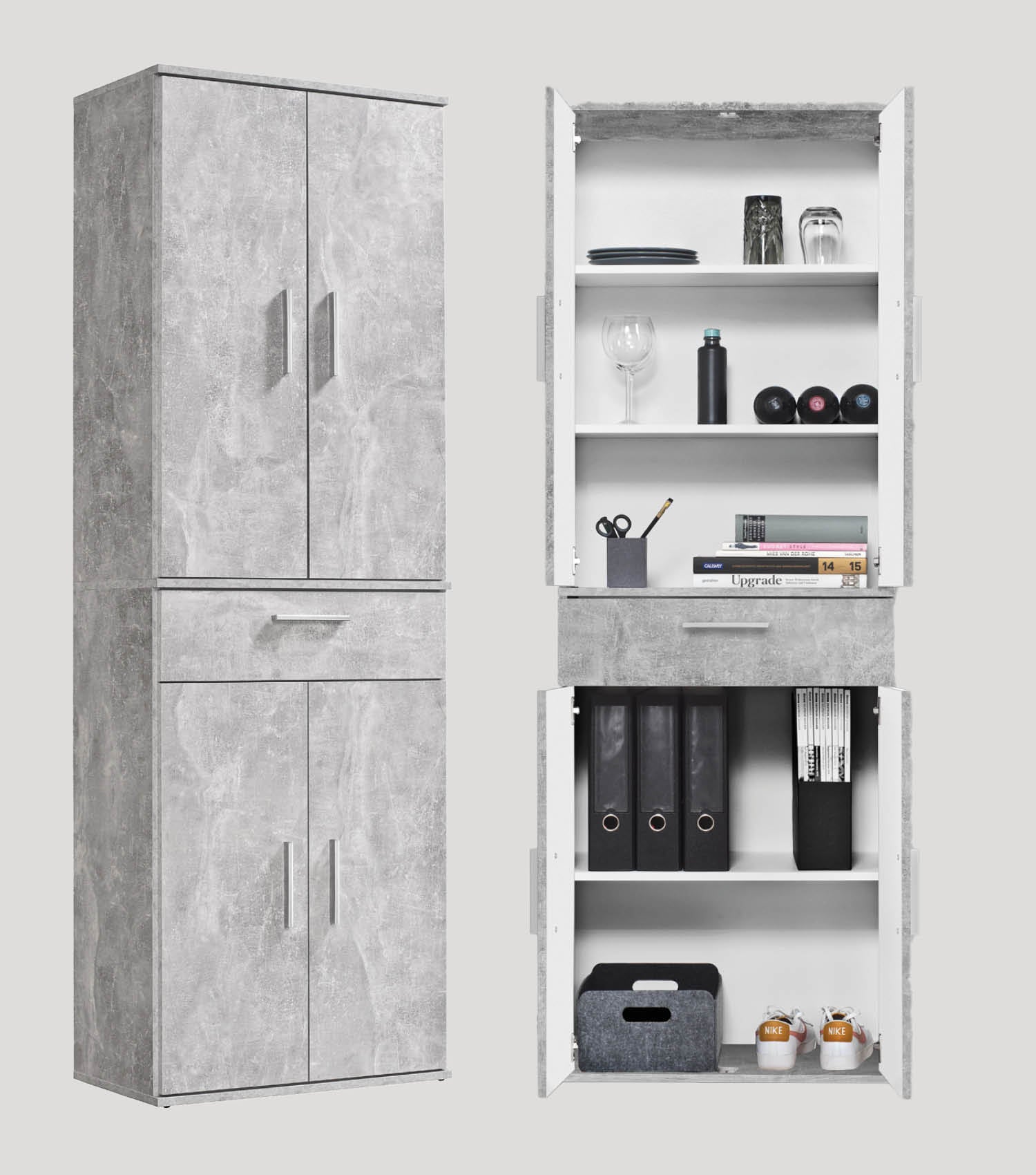 Mehrzweckschrank + Schubladen 'Der Praktische' Aktenschrank Schuhschrank