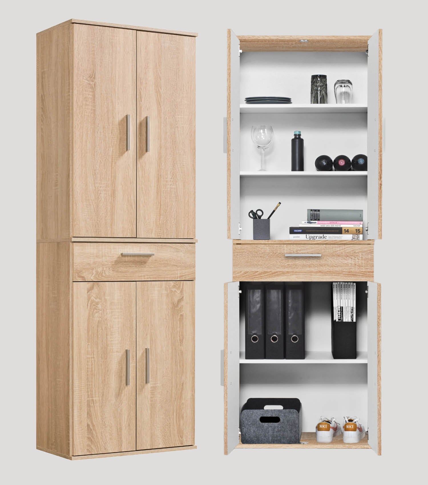 Mehrzweckschrank + Schubladen 'Der Praktische' Aktenschrank Schuhschrank