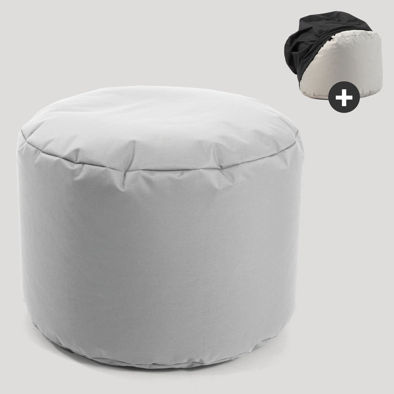 Outdoor Pouf Hocker Sitzkissen Bodenkissen 'Der Ruhepouf' Fußhocker rund