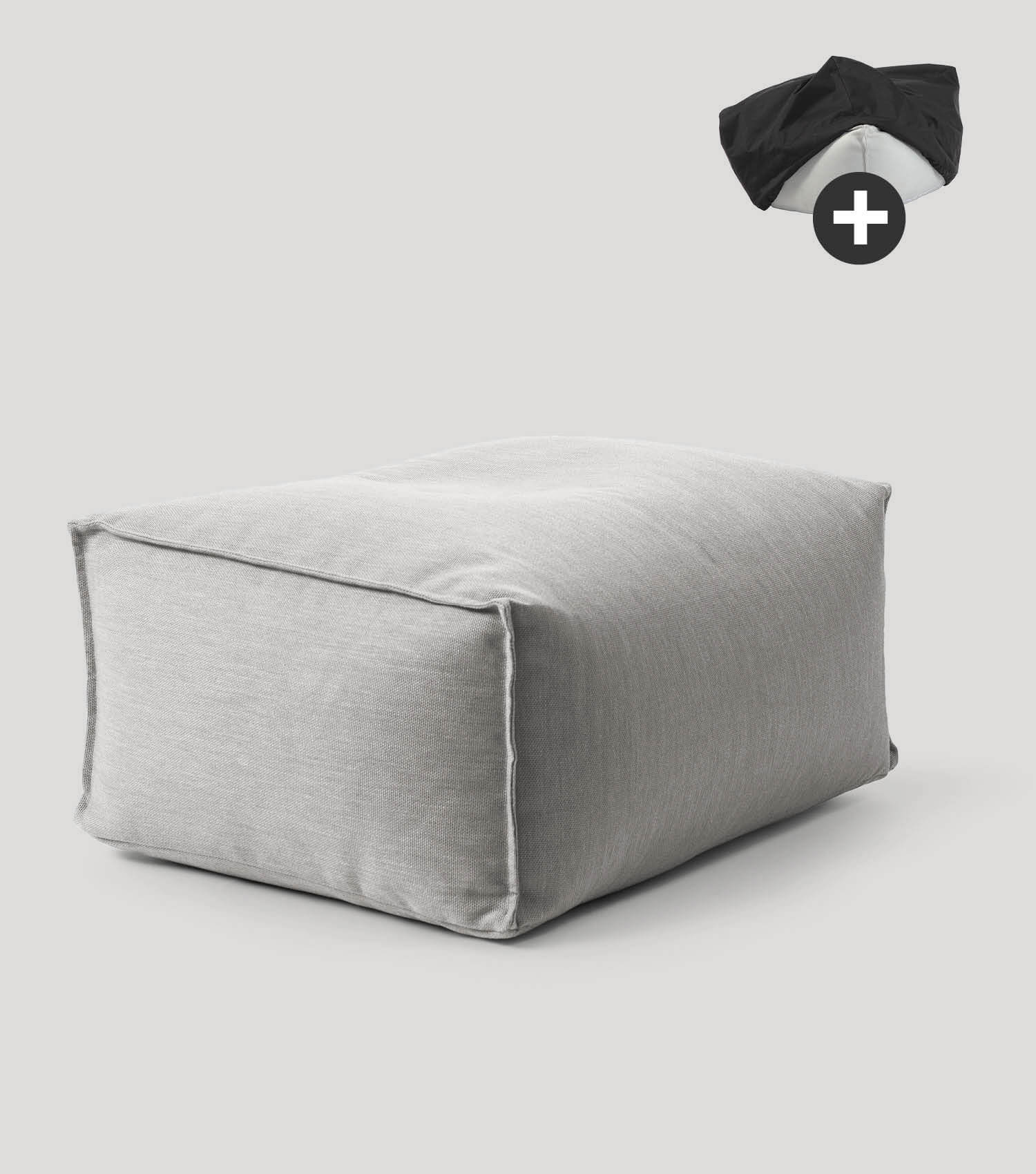 Outdoor Pouf Hocker Sitzkissen Bodenkissen 'Der Ruhepouf' Fußhocker eckig