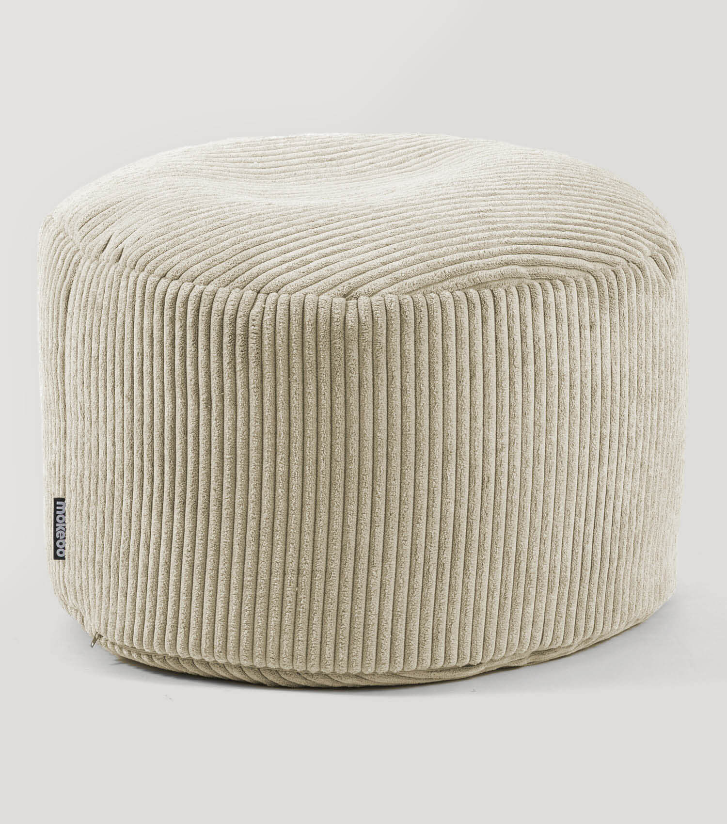 mokebo® 'Der faule Lenz' Indoor Pouf aus Cord runder Hocker 50x30cm