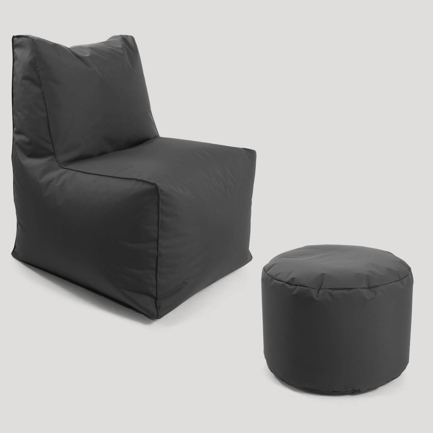 Sitzsack-Sessel Innovation 'Der Ruhepol' mit Hocker oder als Bean Bag