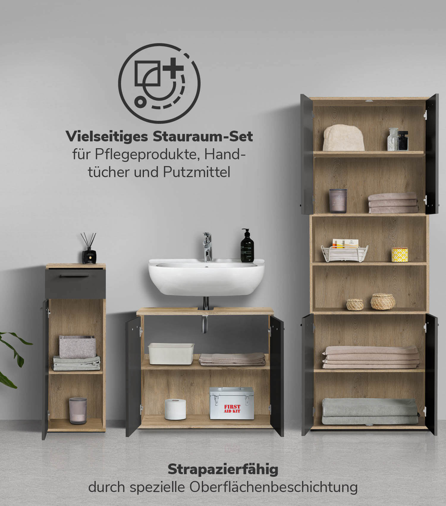 Badmöbel Set Badschrank Set Badschränke Badezimmerschränke Schrank Set