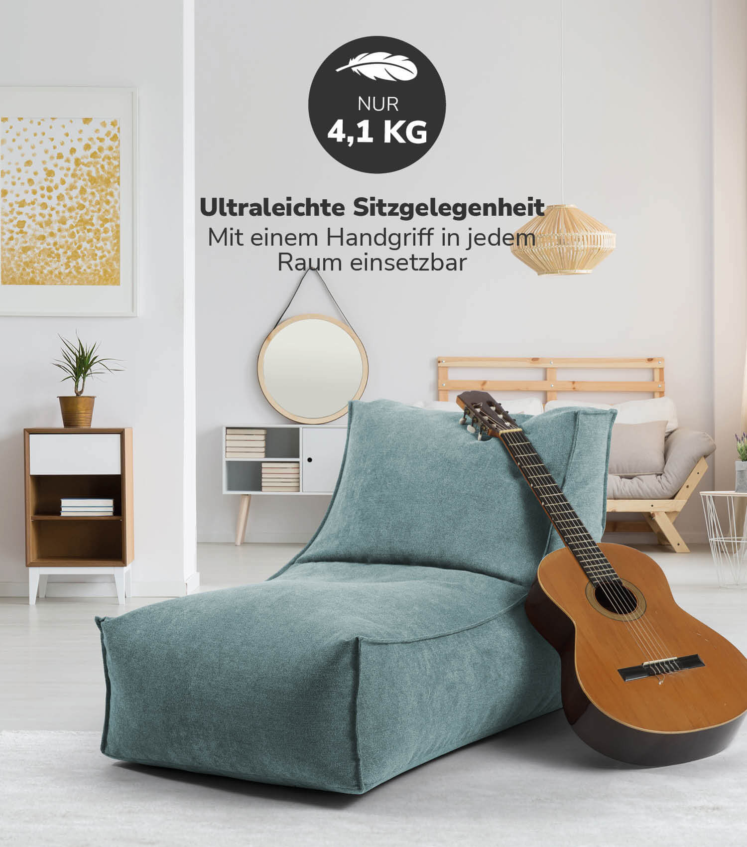 Sitzsack XXL + Pouf für Kinder & Erwachsene mit Füllung 'Der Sundowner'